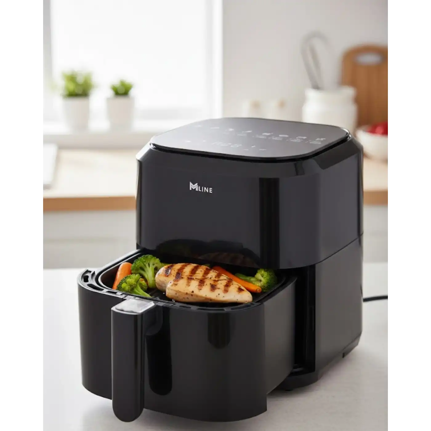 Dokunmatik Kontrollü 4L Yağsız Sıcak Hava Fritözü 1360W