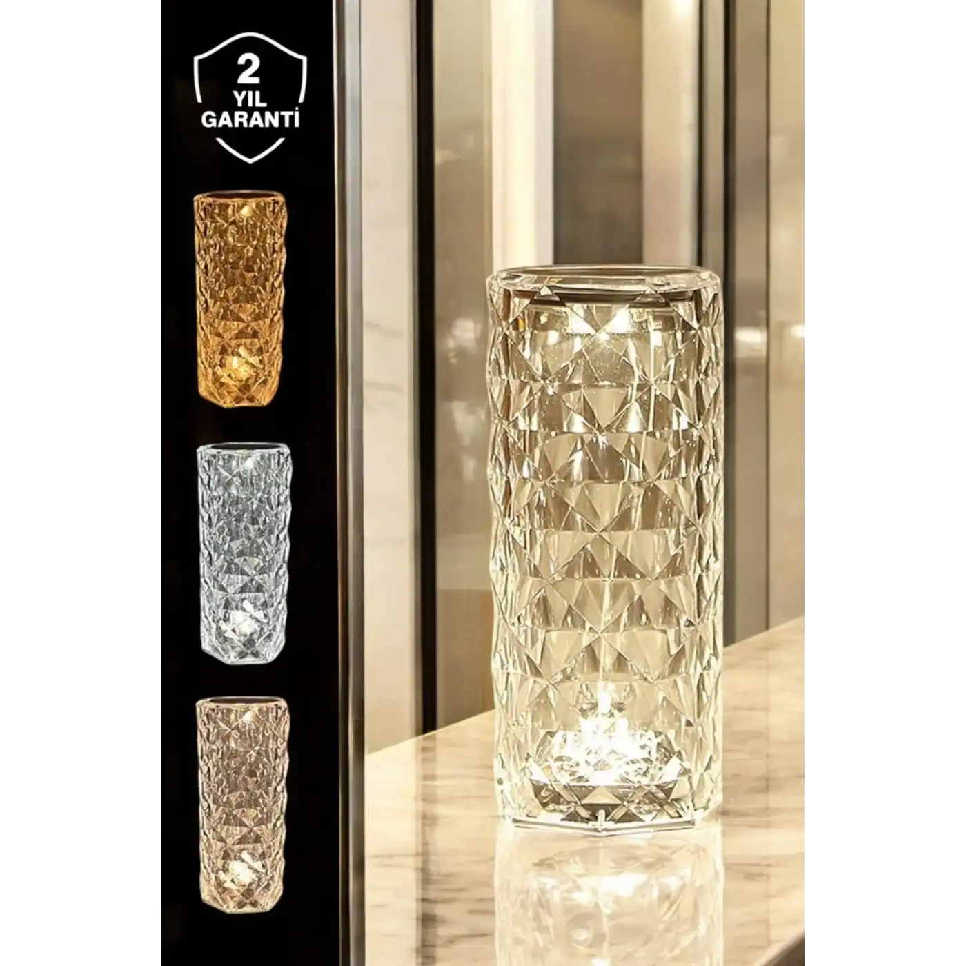 Dokunmatik Kristal Gece Lambası Hediyelik