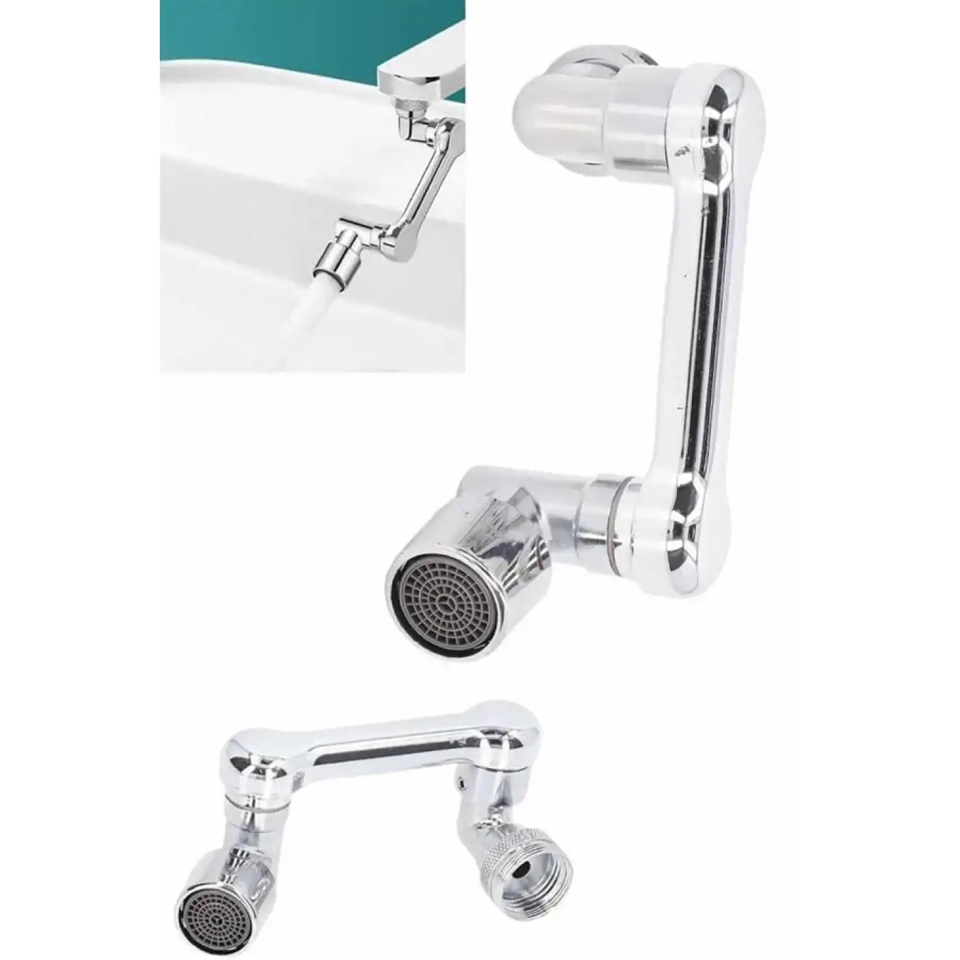 Döndürülebilir Musluk Mutfak Banyo Musluk Ucu Başlığı 4 Filtreli