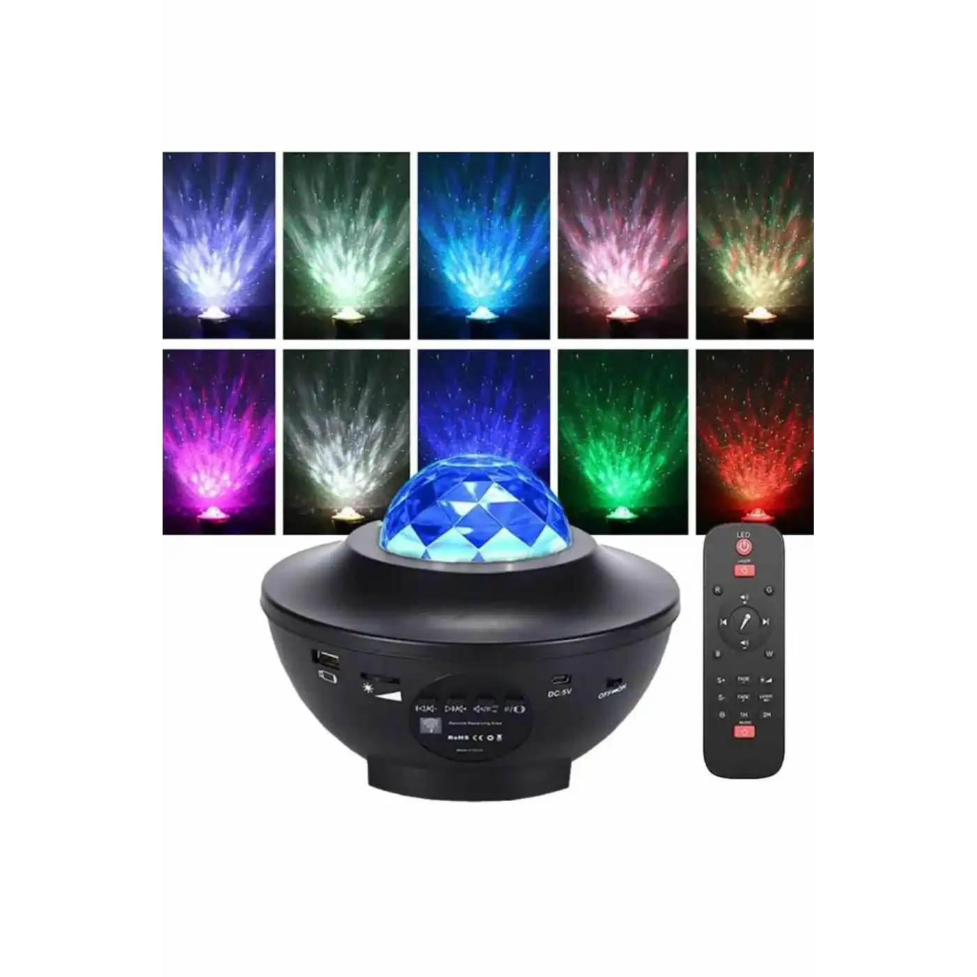 Dönen Işıklı Disko Topu Projektör Müzik Çalarlı Disco Speaker