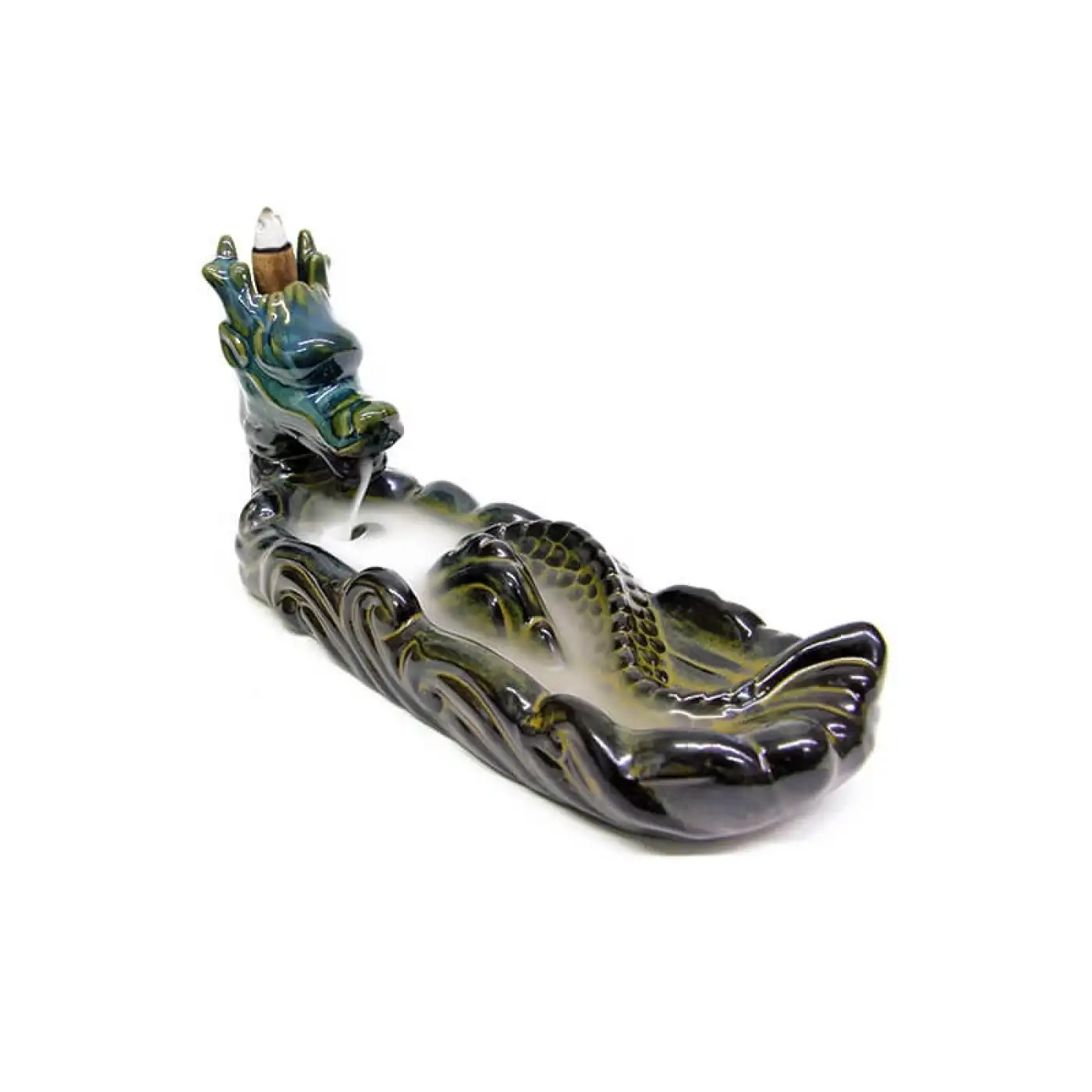 Dragon Seramik Buhurdanlık – Geri Akışlı & Çubuk Tütsülük