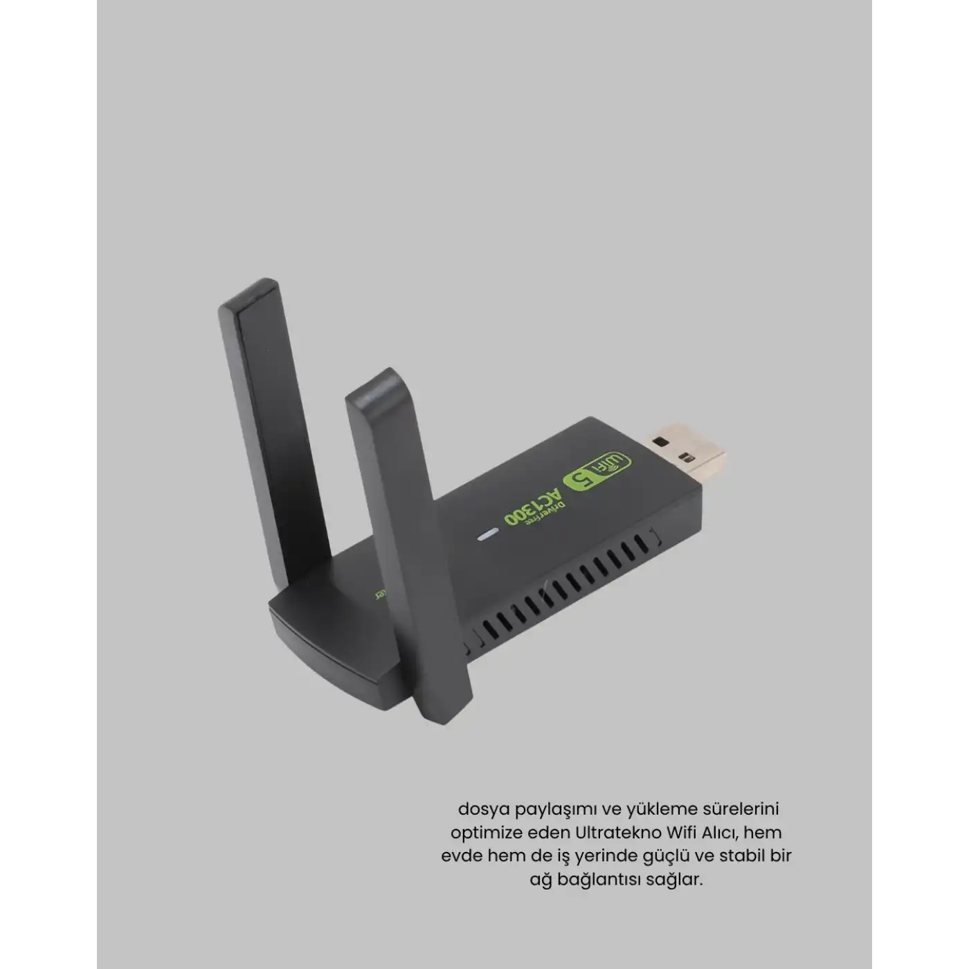 Dual Band USB WiFi Adaptör – 1200 Mbps Hız