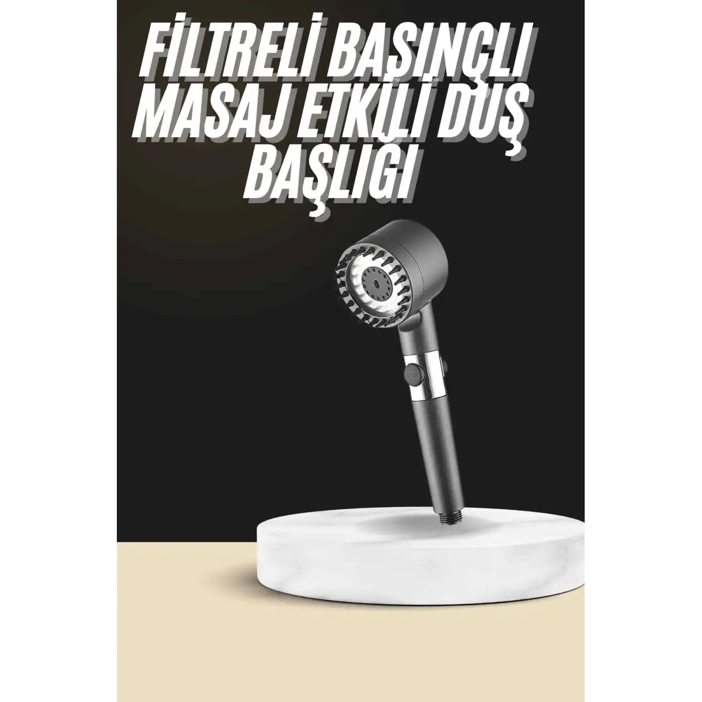 Duş Başlığı Profesyonel Masaj Başlıklı 3 Modlu Yeni Nesil Masaj Uçlu Su Tasarruflu