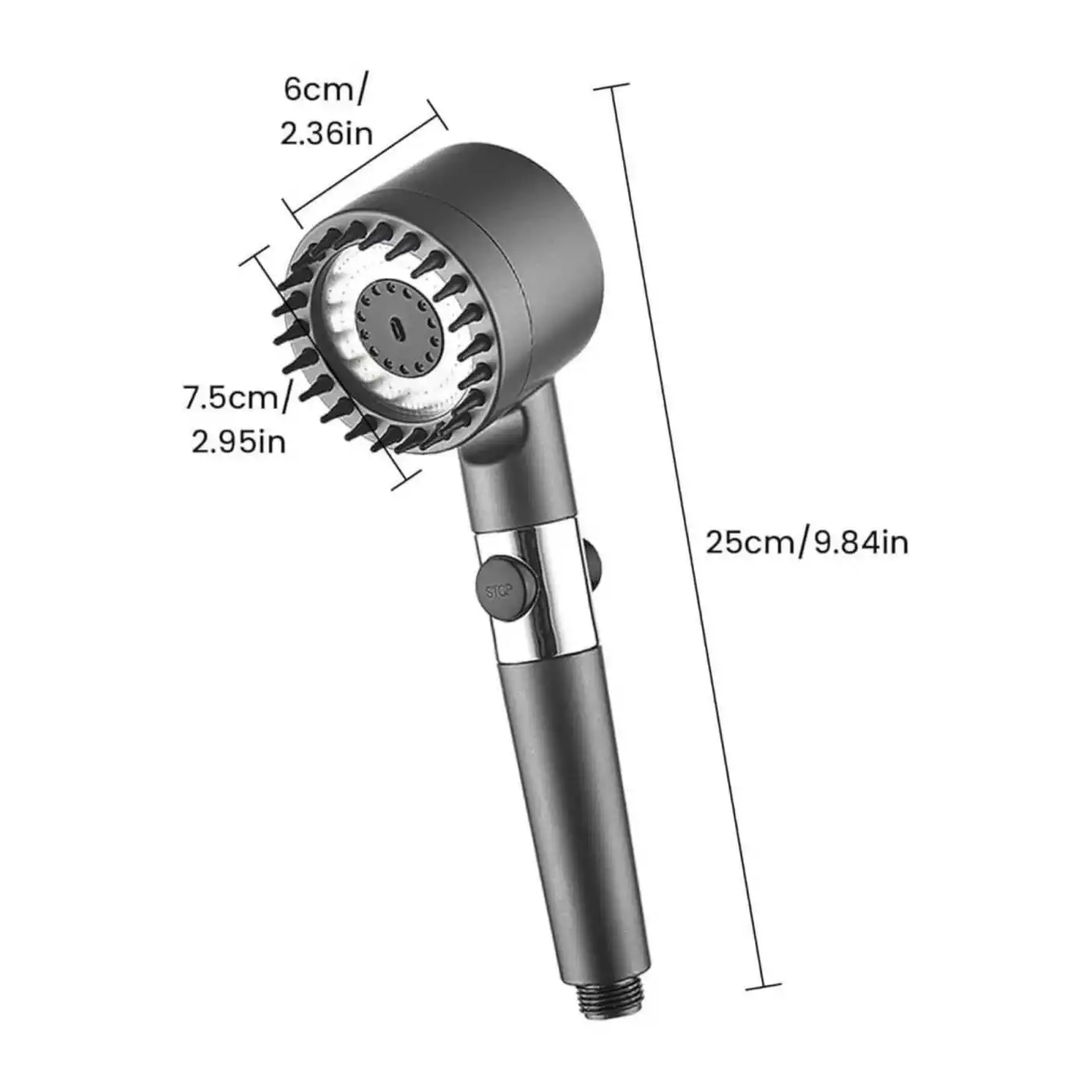 Duş Başlığı Profesyonel Masaj Başlıklı 3 Modlu Yeni Nesil Masaj Uçlu Su Tasarruflu