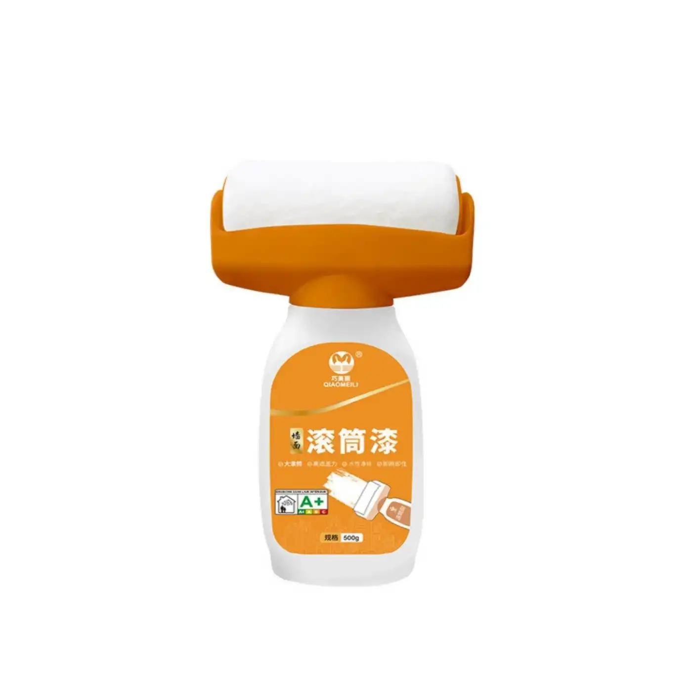 Duvar Rötuş Boya Rulosu 2si 1 Arada Hazneli Hızlı Kuruyan Yama Fırçası