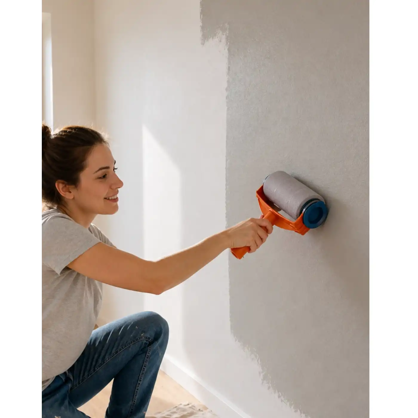 Duvar Tavan Boyama İçin Hazneli Rulo Boya Seti