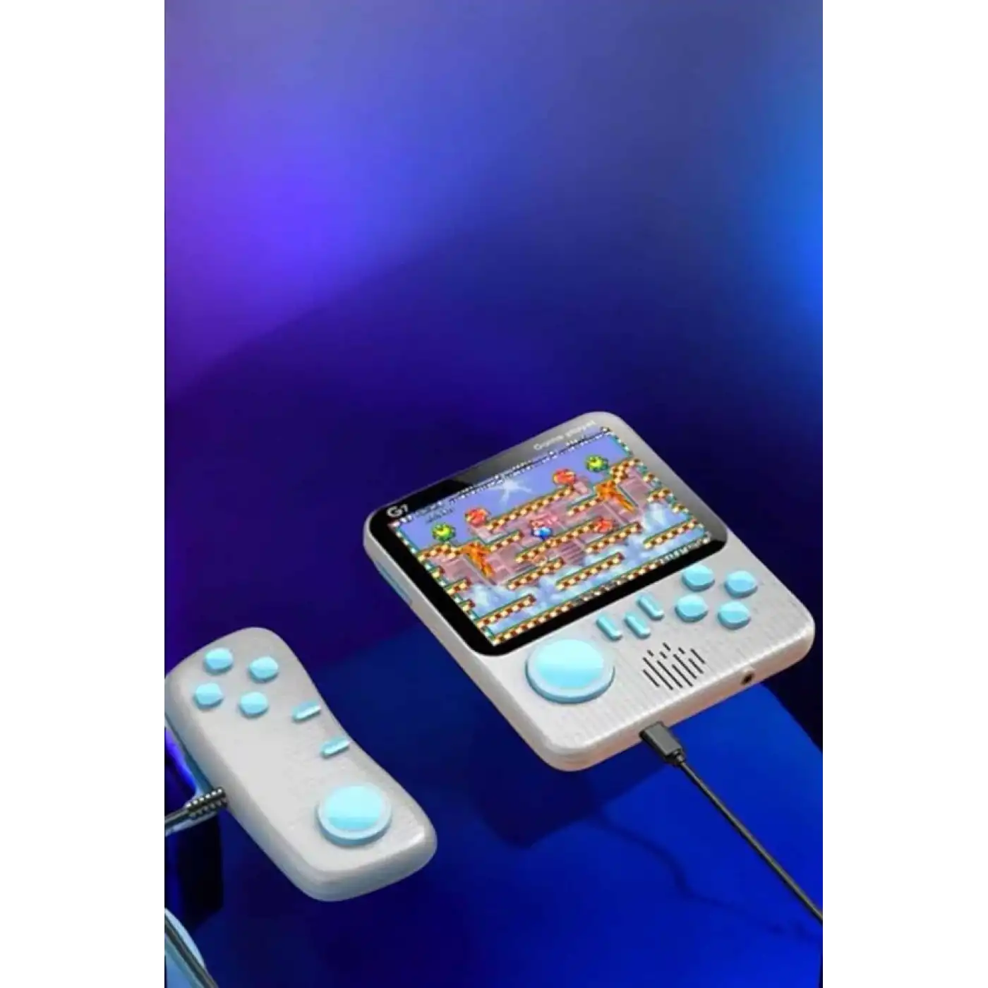 El Atarisi 3.5 inç Ekran Çift Konsol 666 Adet Retro Oyun Gamepad