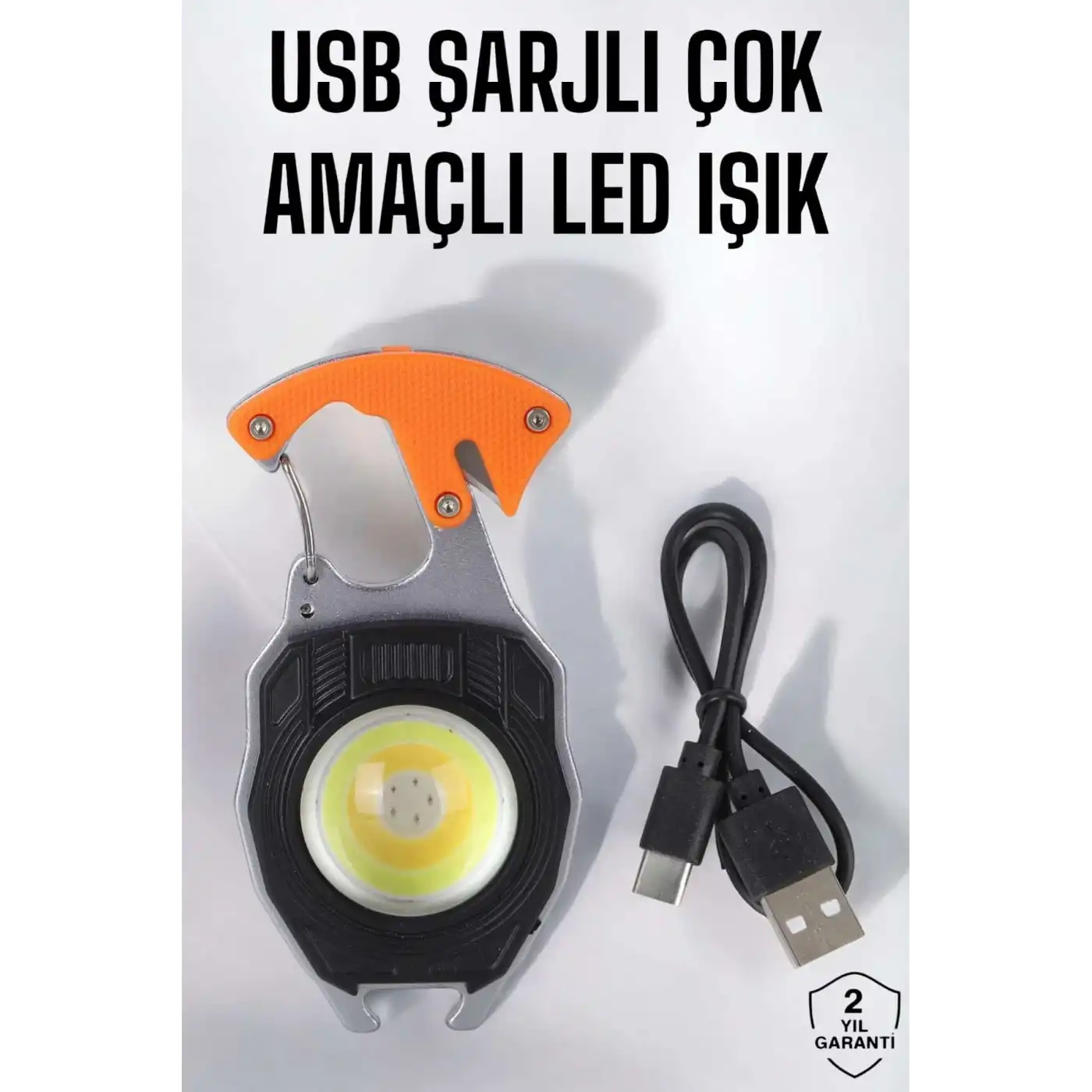El Feneri Acil Işık Seti Tornavida Düdük Kapak Açma Kamp Lambası