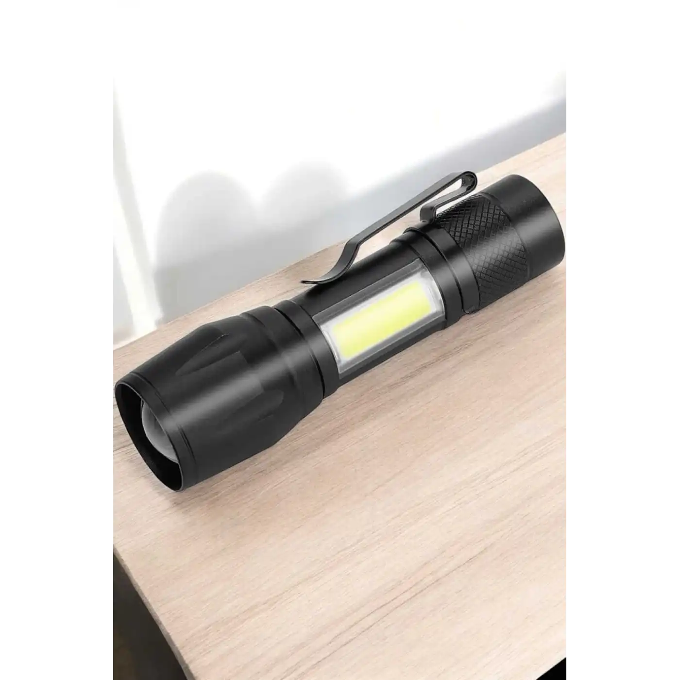 El Feneri Led USB Şarjlı Zoom Mini Led Işık Acil Durum Feneri