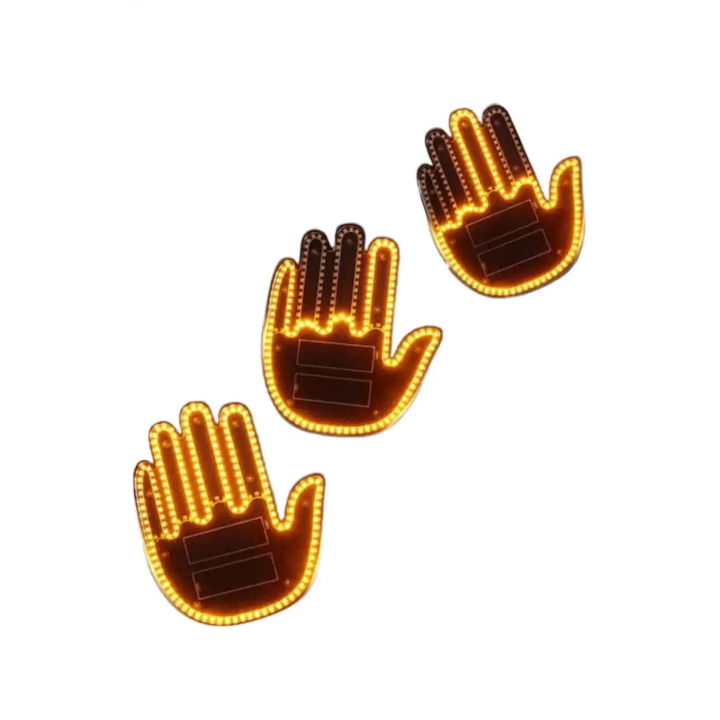 El Orta Parmak Led Kumandalı Araç İçi Reflektör Arka Cam El Simgesi