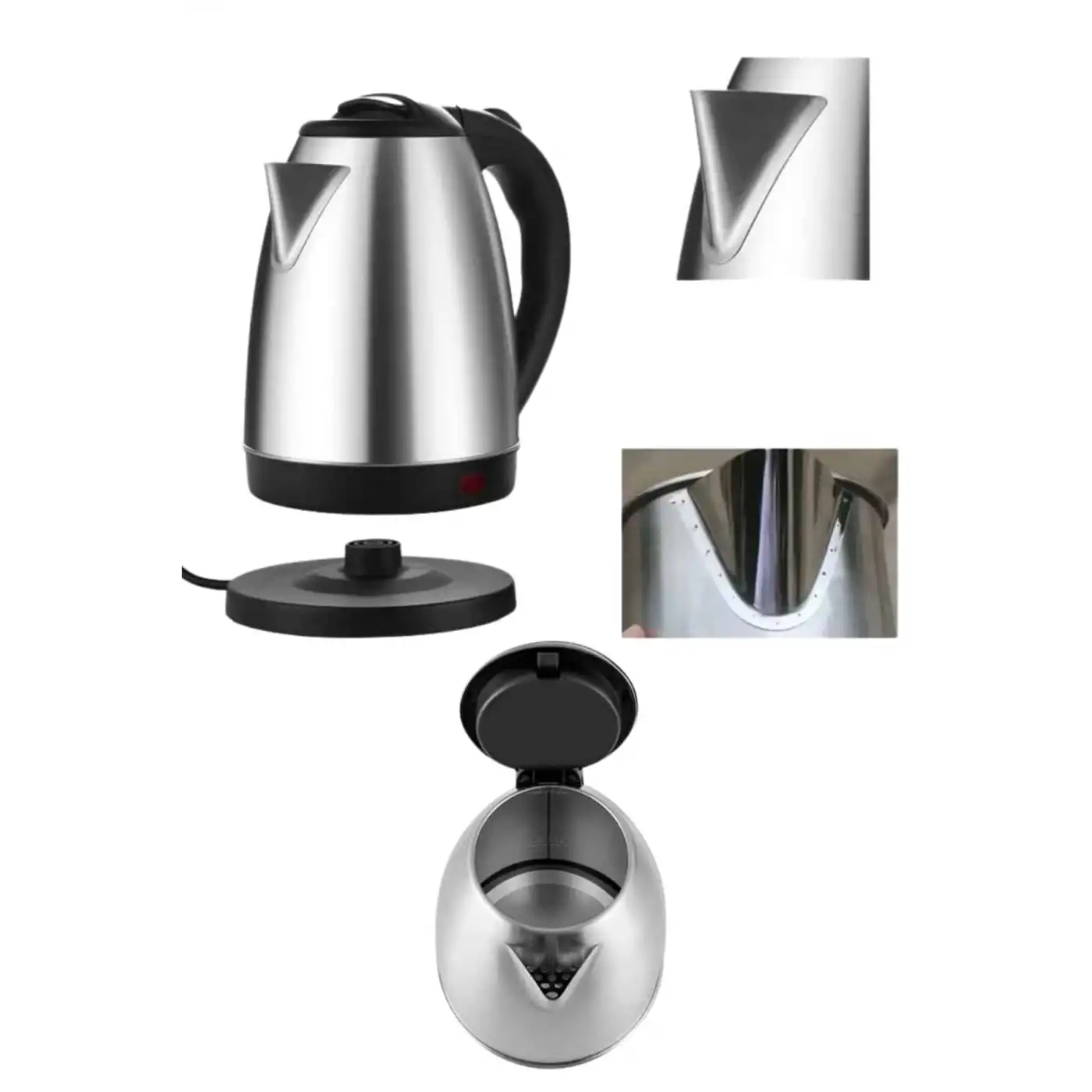 Elektrikli Paslanmaz Çelik Su Isıtcı Çelik Kettle 1.8 Lt. Uzun Ömürlü