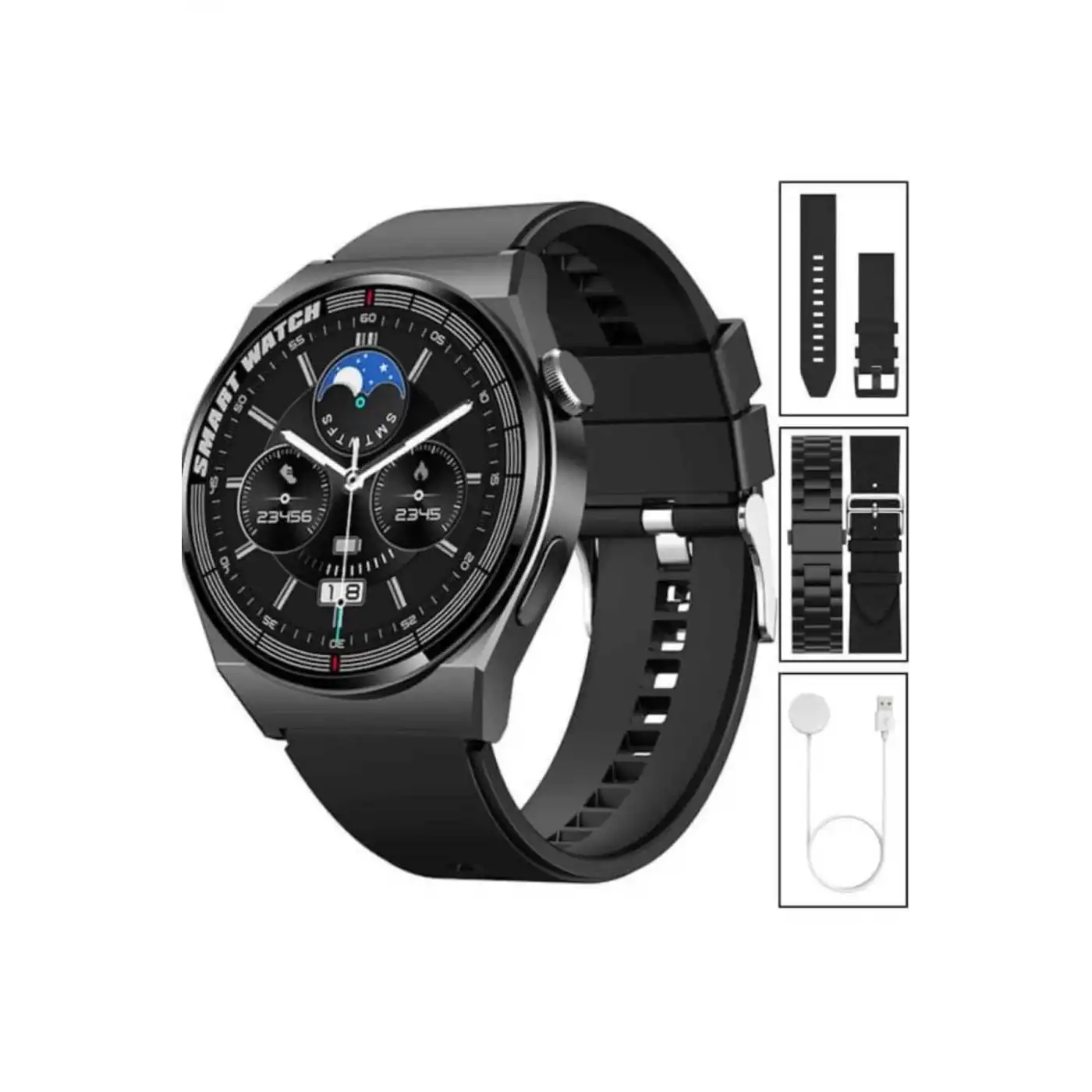 En Çok Tercih Edilen Akıllı Saat Amoled Ekran Nabız Sensörü GPS Uyumlu Adımsayar