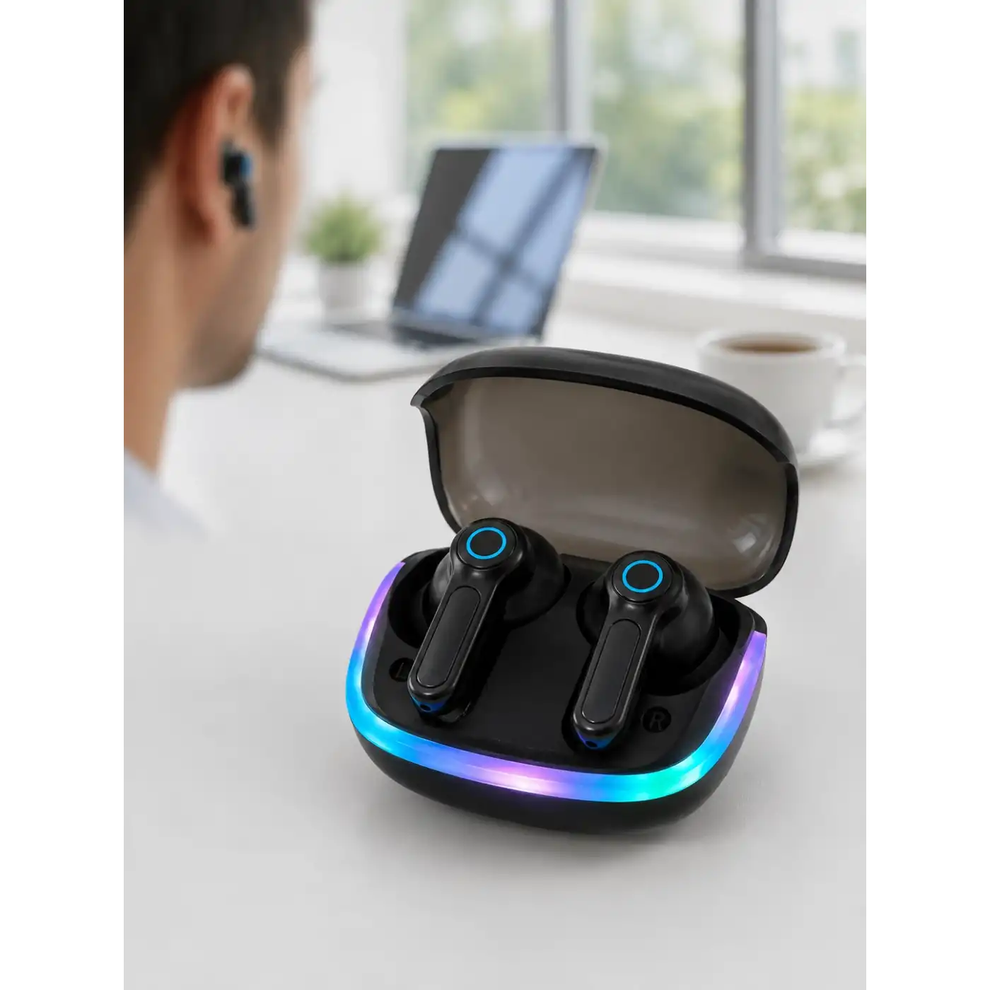 ENC Mikrofonlu Bluetooth 5.4 Kablosuz Kulaklık 40ms Düşük Gecikmeli TWS Kulaklık