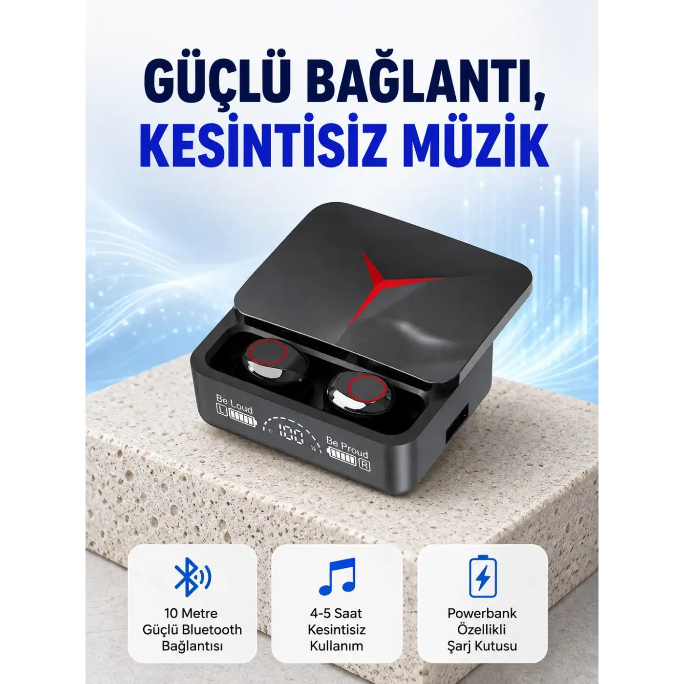 Ergonomik Tasarımlı Kablosuz Bluetooth Kulaklık – Yüksek Ses Performansı Yeni Nesil