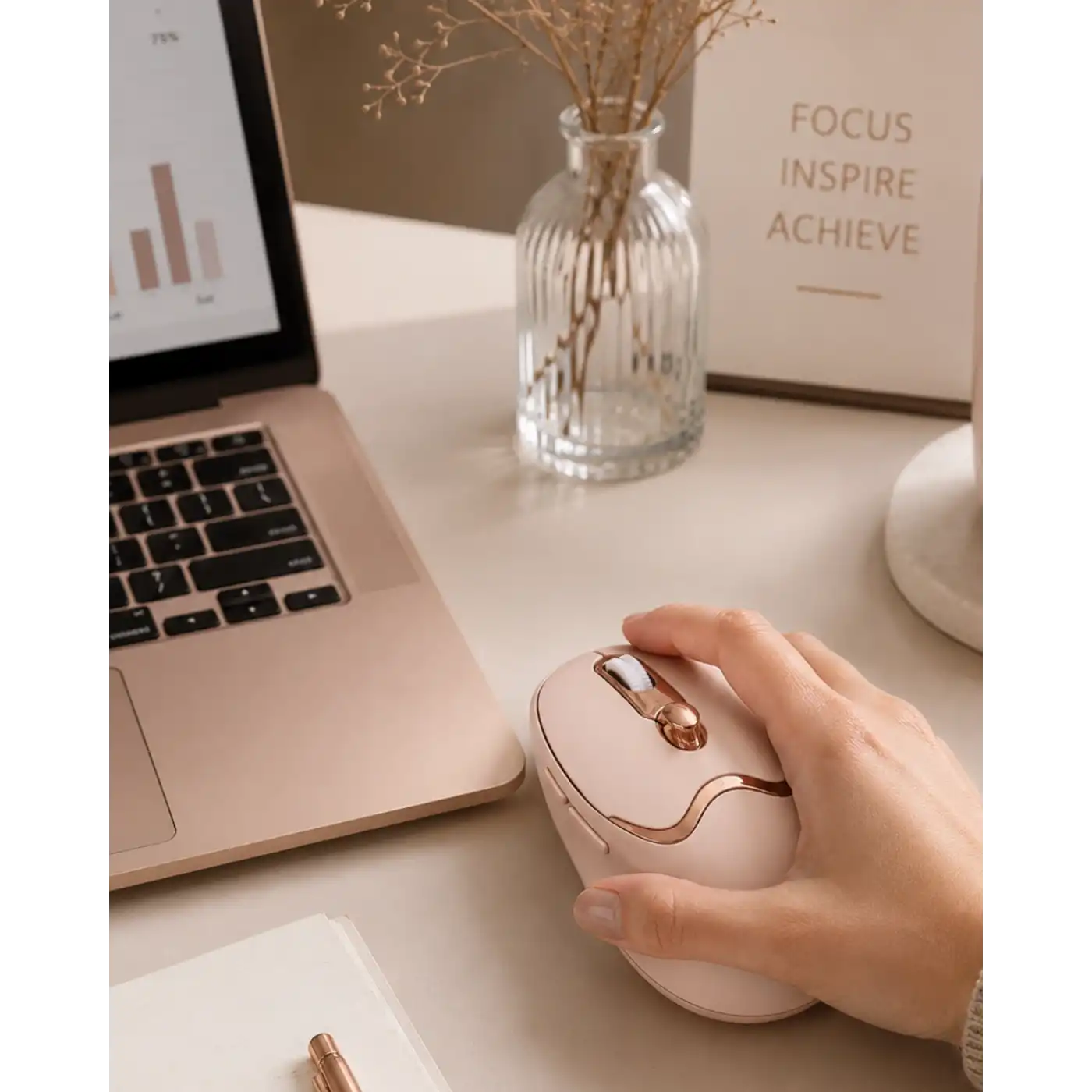 Ergonomik Tasarımlı Kablosuz Mouse Bluetooth ve USB Alıcılı