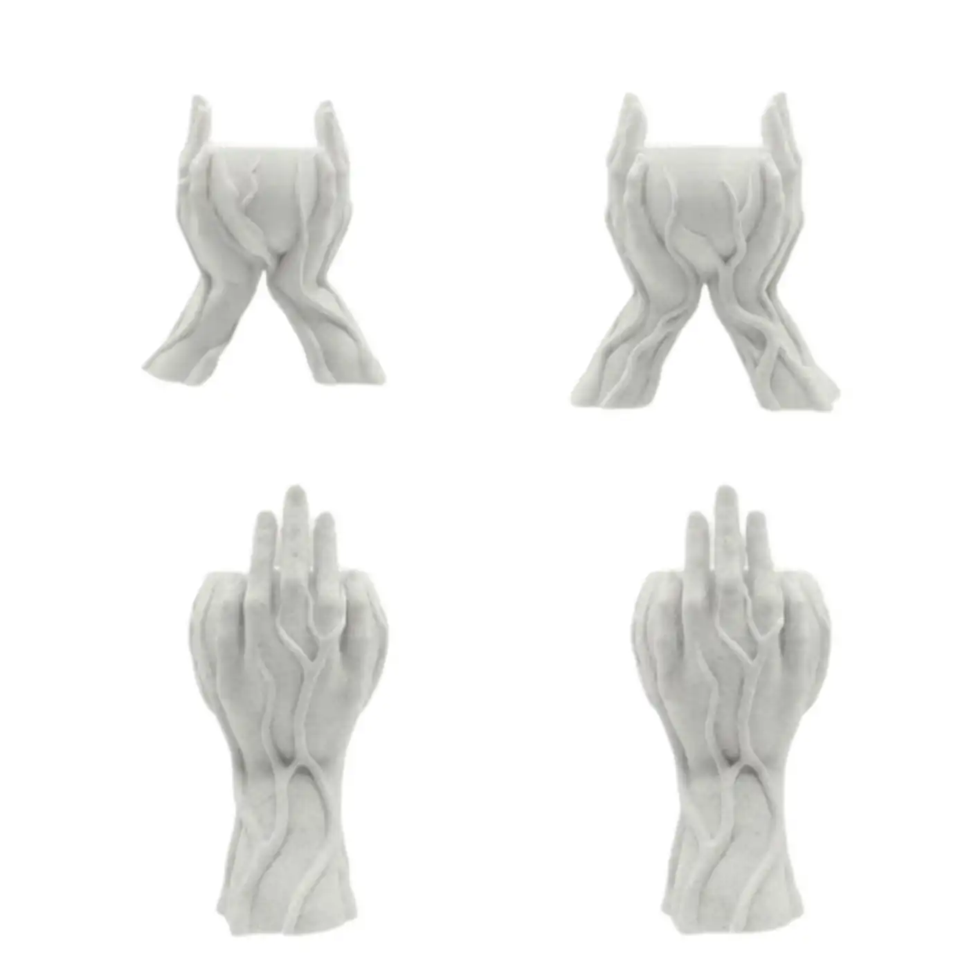 Es El Figürlü Dekoratif 3D Baskı Vazo Saksı Ev Dekorasyonu