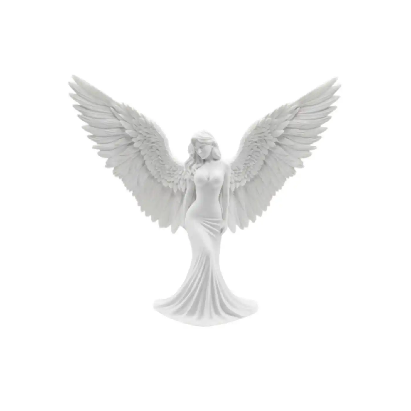 Es Melek Kadın Figürlü 3D Dekoratif Biblo Modern Salon Dekoru