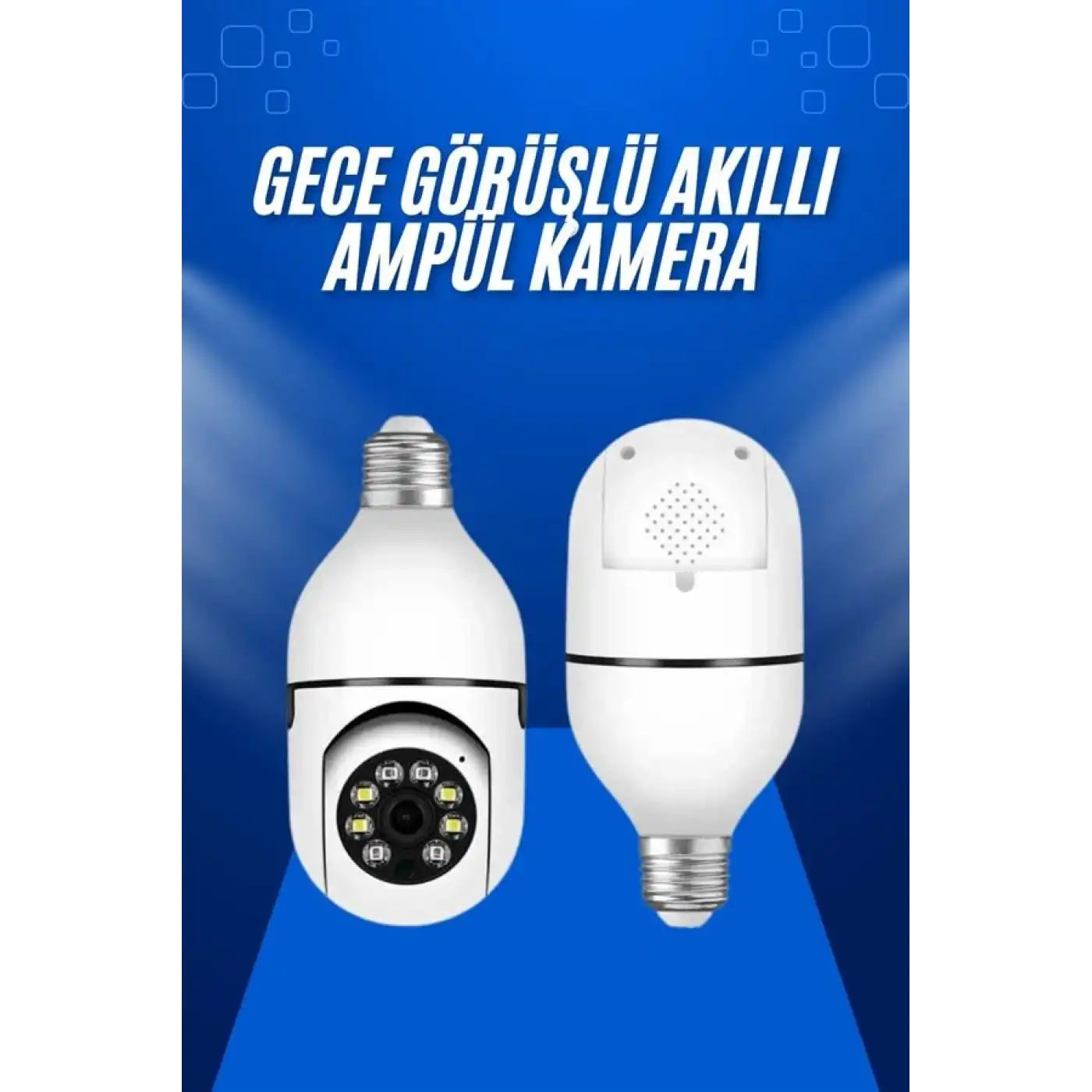 Ev Kamerası Wifi Kamerası Gece Görüşlü Akıllı Ampül Kamera