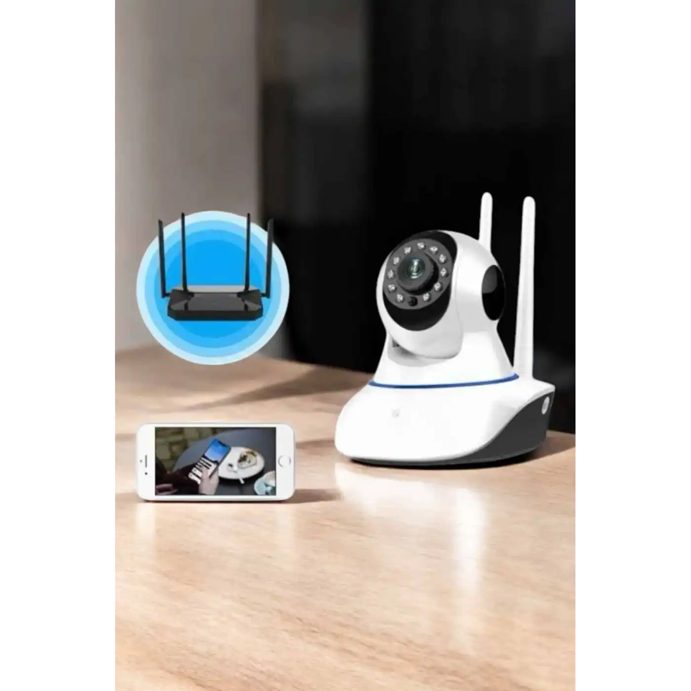 Ev Kamerası Wifi Kamerası Video Kayıt Çift Yönlü Hareket Sensörü Bebek