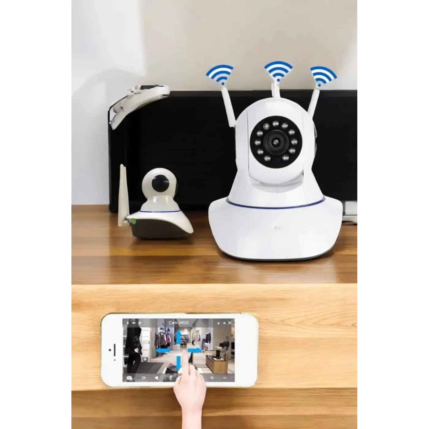 Ev Kamerası Wifi Kamerası Video Kayıt Çift Yönlü Hareket Sensörü Bebek