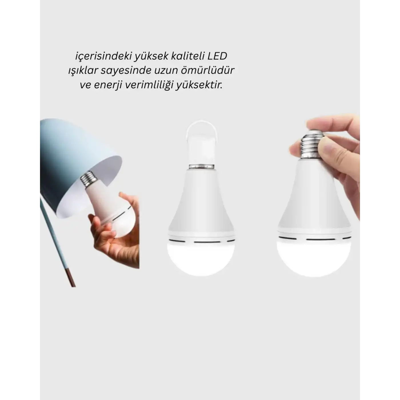 Ev ve İş Yeri İçin Şarjlı LED Ampul