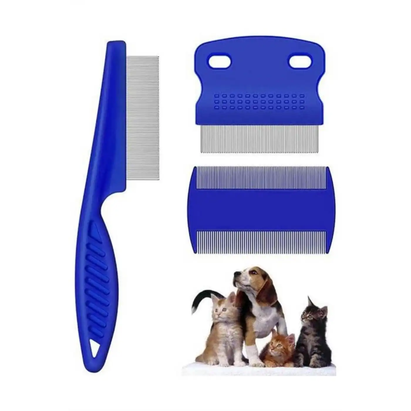 Evcil Hayvan Tarak Seti 4lü Bit Tarağı Ked Köpek Tüyüne Uygun