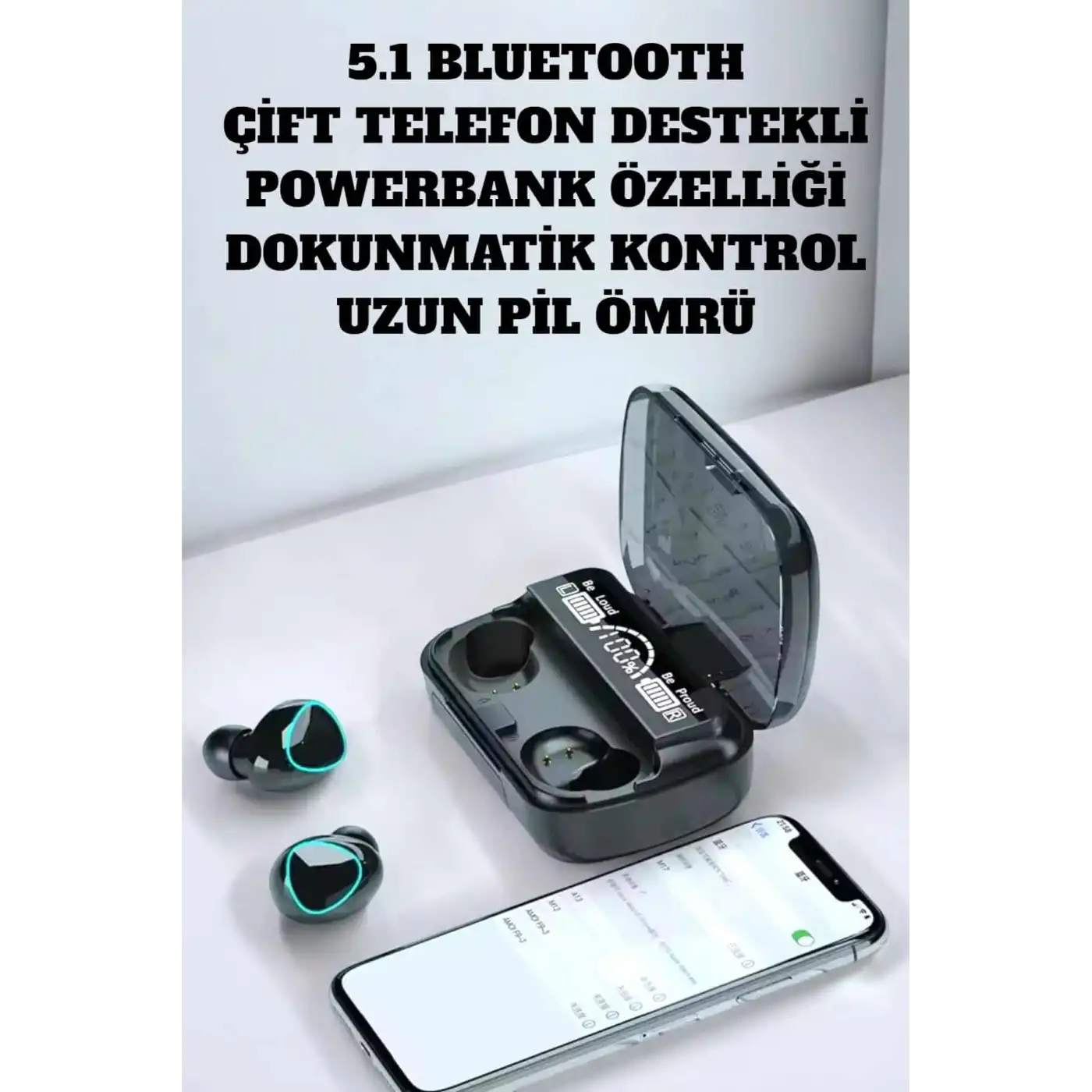 Extra Bass ve HD Ses ile Üstün Bluetooth 5.3 Kablosuz Kulaklık