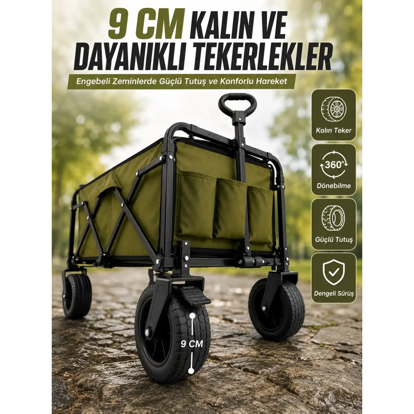 Extra Cepli Katlanabilir Wagon Arabası ile Pratik ve Düzenli Taşıma