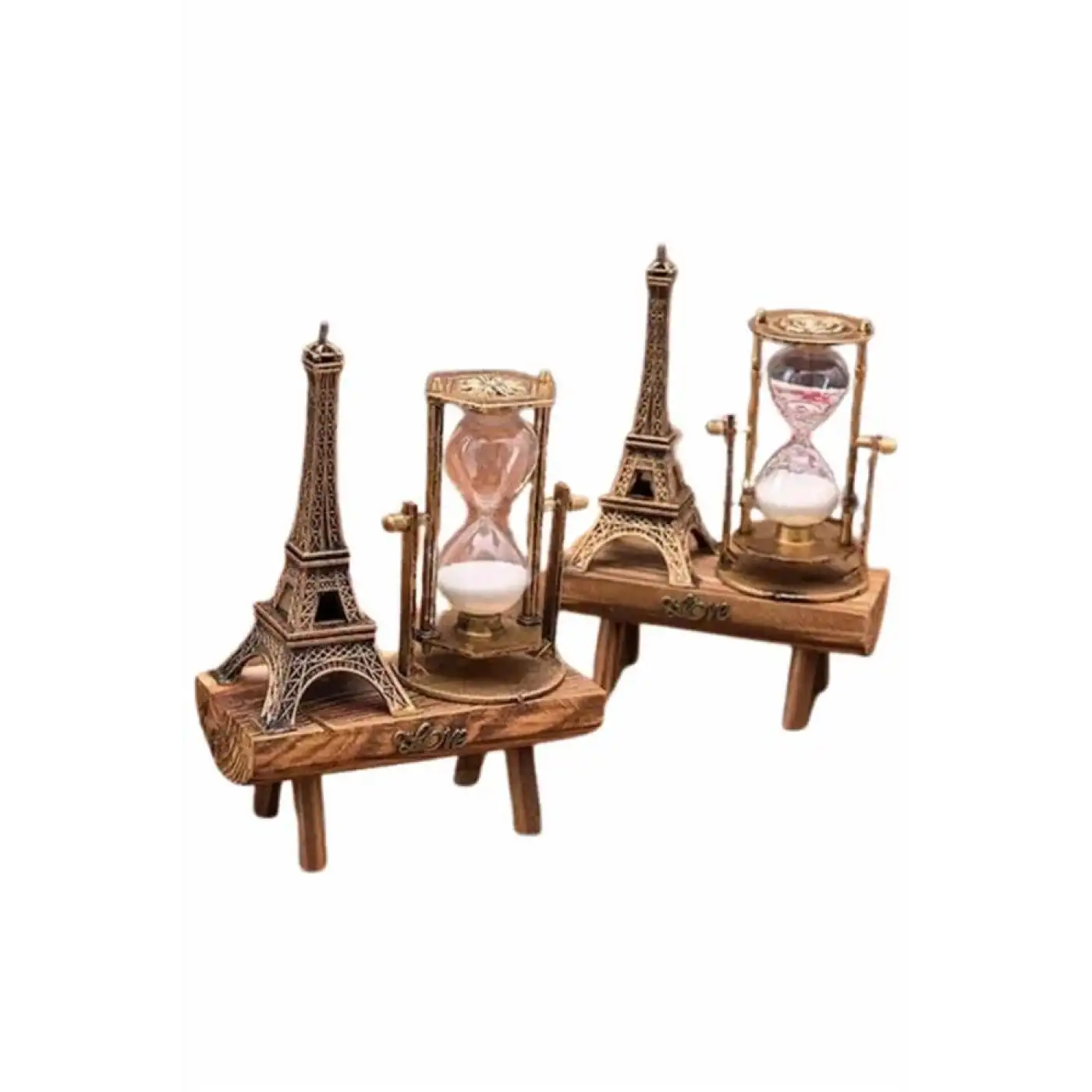 Eyfel Kuleli Kum Saati Dekoratif Hediyelik Eşya Retro Eyfel Kulesi