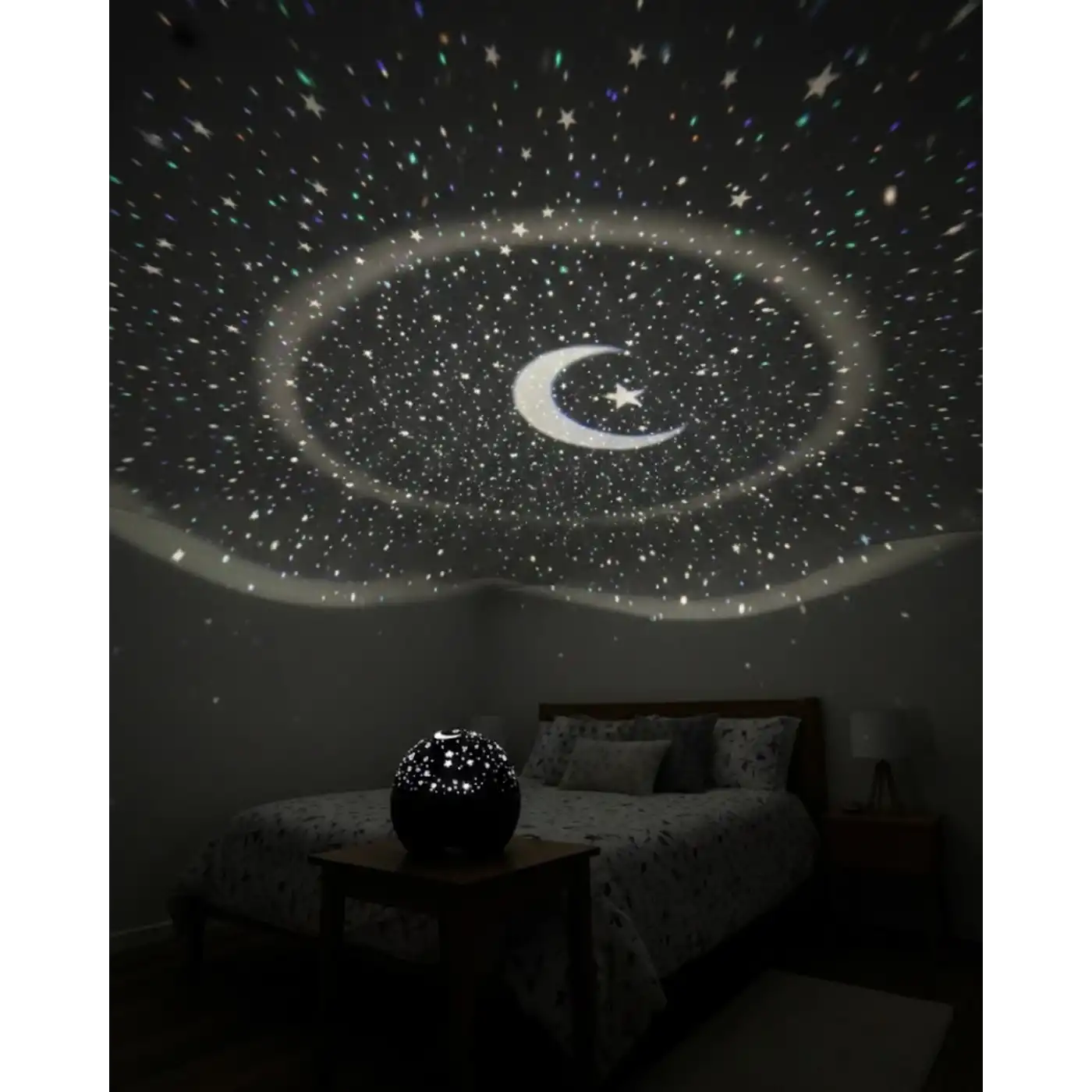 Fişli Yıldız Projektör Gece Lambası Müzikli