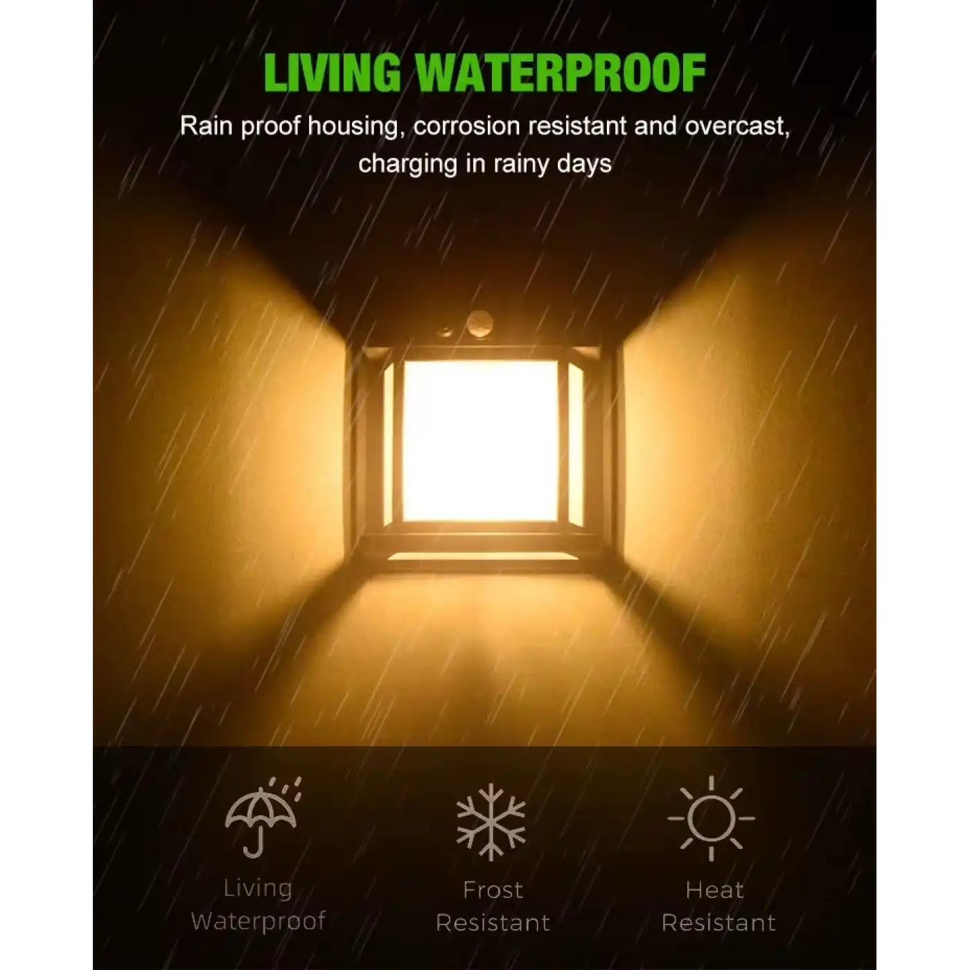 Fithome Or-228 Hareket Sensörlü Su Geçirmez Solar Bahçe Aydınlatma Duvar Lambası