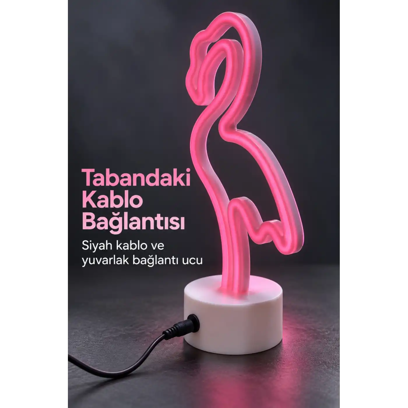 Flamingo LED Lamba Pembe Işıklı USB ve Pilli