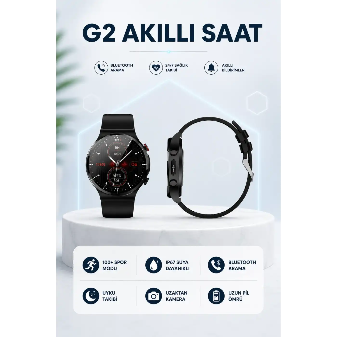 G42 AKILLI SAAT IOS ve ANDROİD CİHAZLARLA UYUMLU