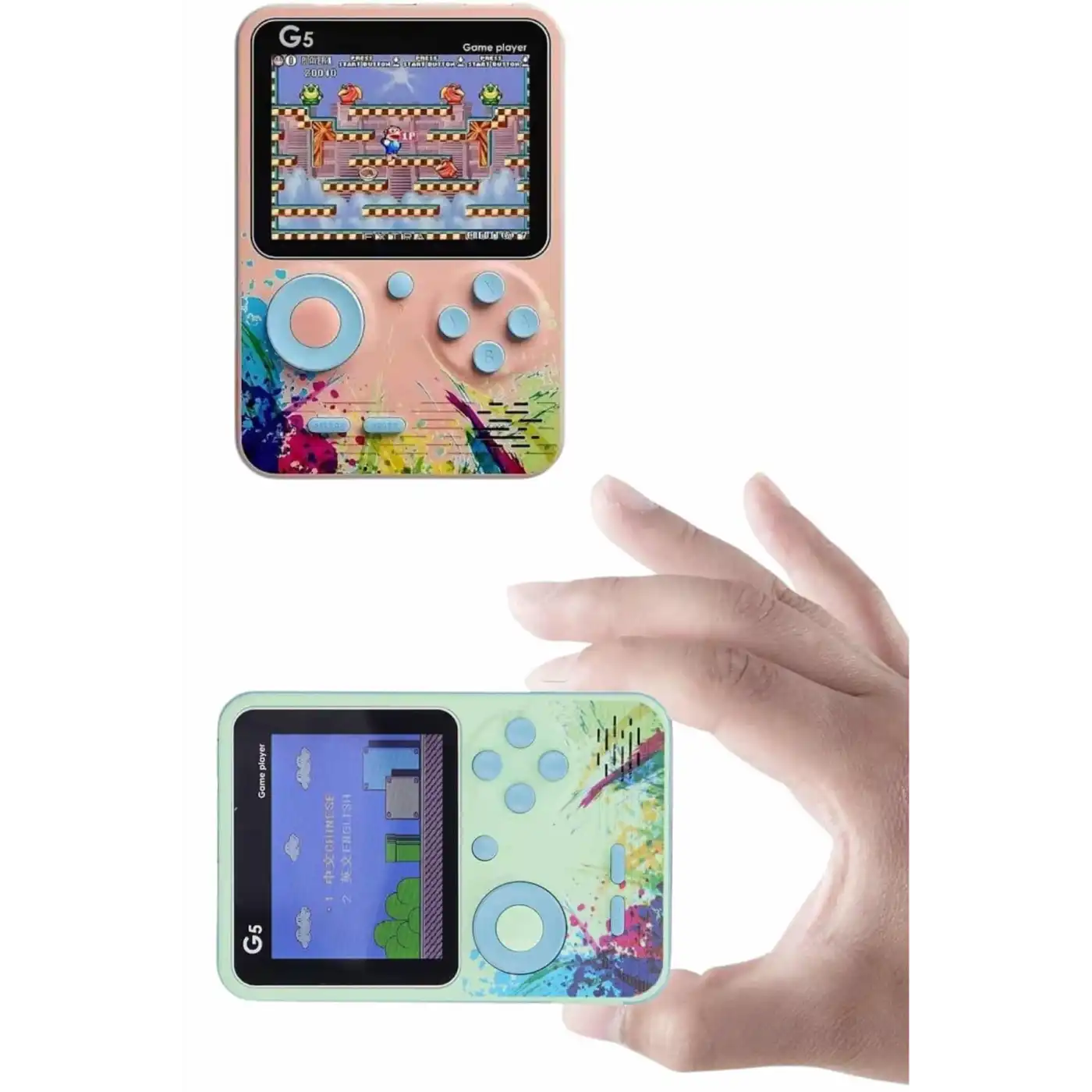 Game Box Oyun Konsolu 500 Retro Oyunlu Mini Taşınabilir 3 İnç