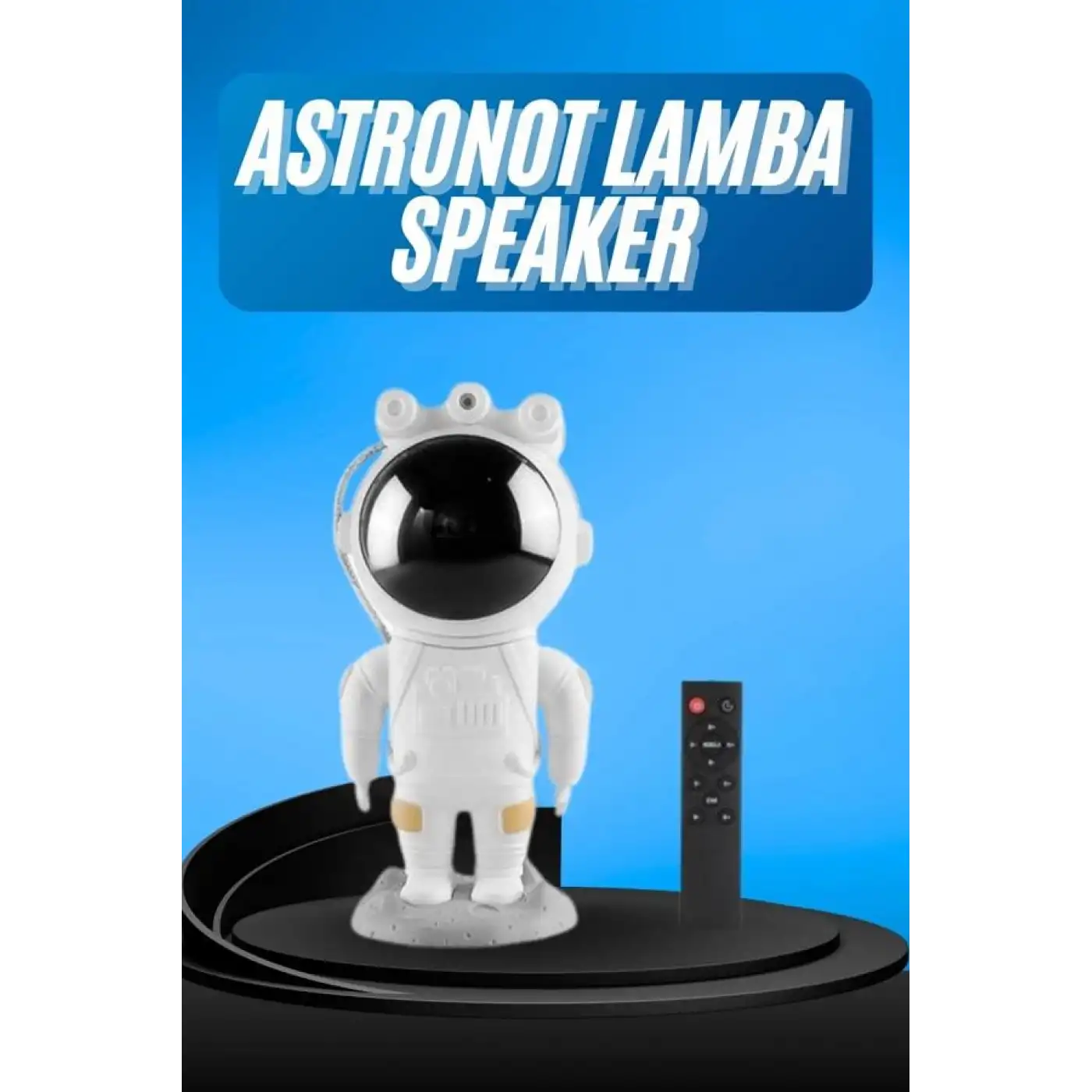 Gece Lambası Astronot Bluetooth Hoparlörlü Galaksi Işık Projektörü
