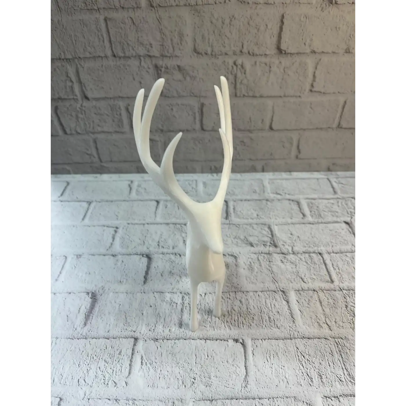 Geyik Figürü Beyaz Modern Salon ve Raf Dekoru