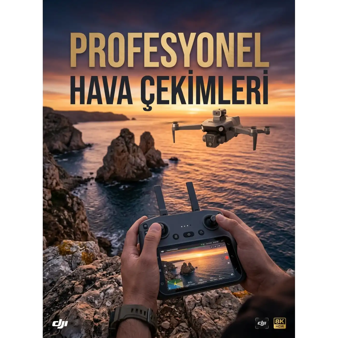 GPS Destekli Çift Kameralı Katlanabilir Drone Havadan Fotoğraf ve Video Çekimi