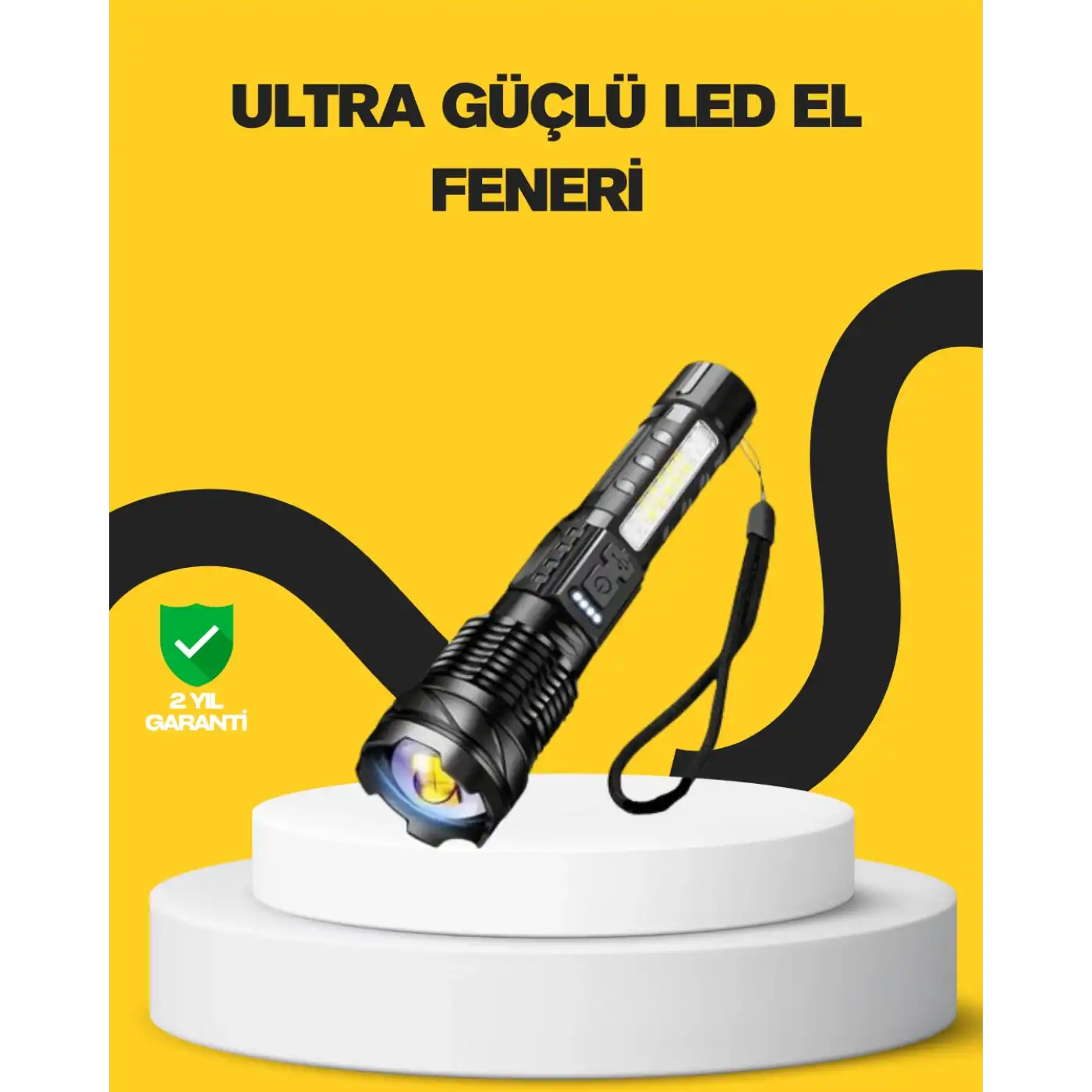 Güçlü LED El Feneri Şarj Edilebilir Çok Modlu