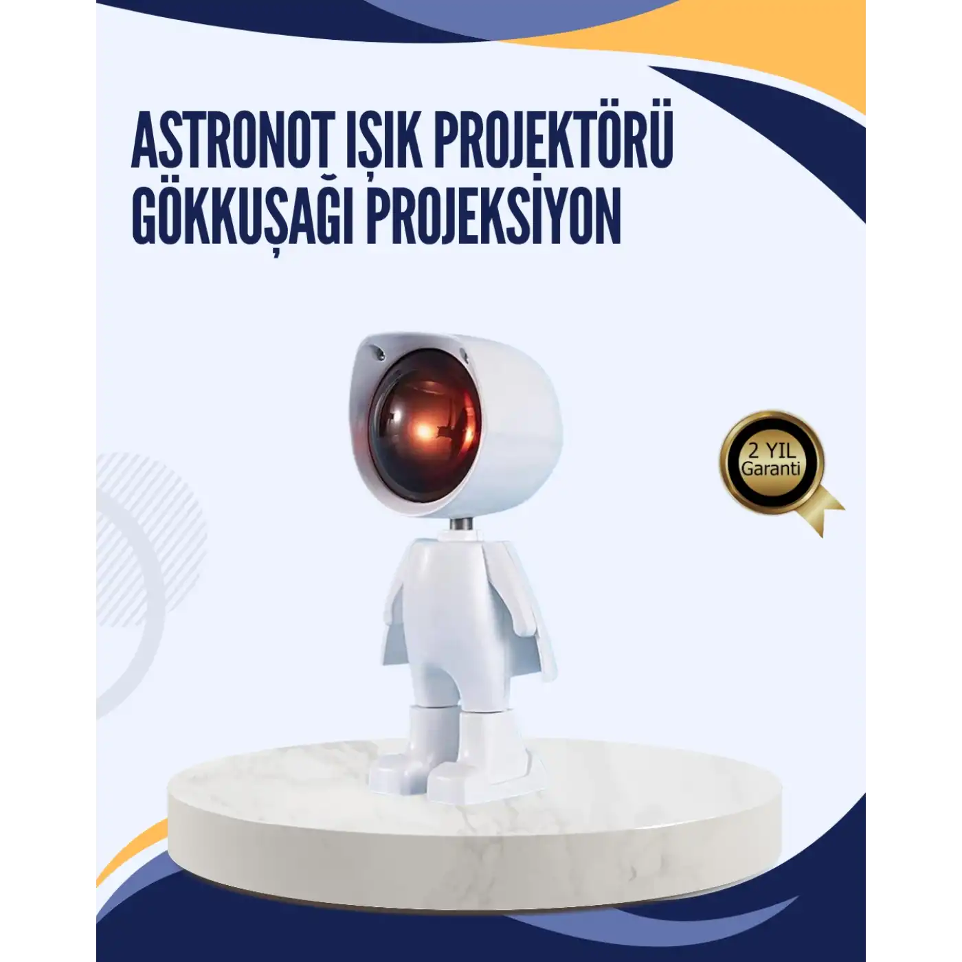 Gün Batımı Efekti Sunan Astronot LED Masa Lambası