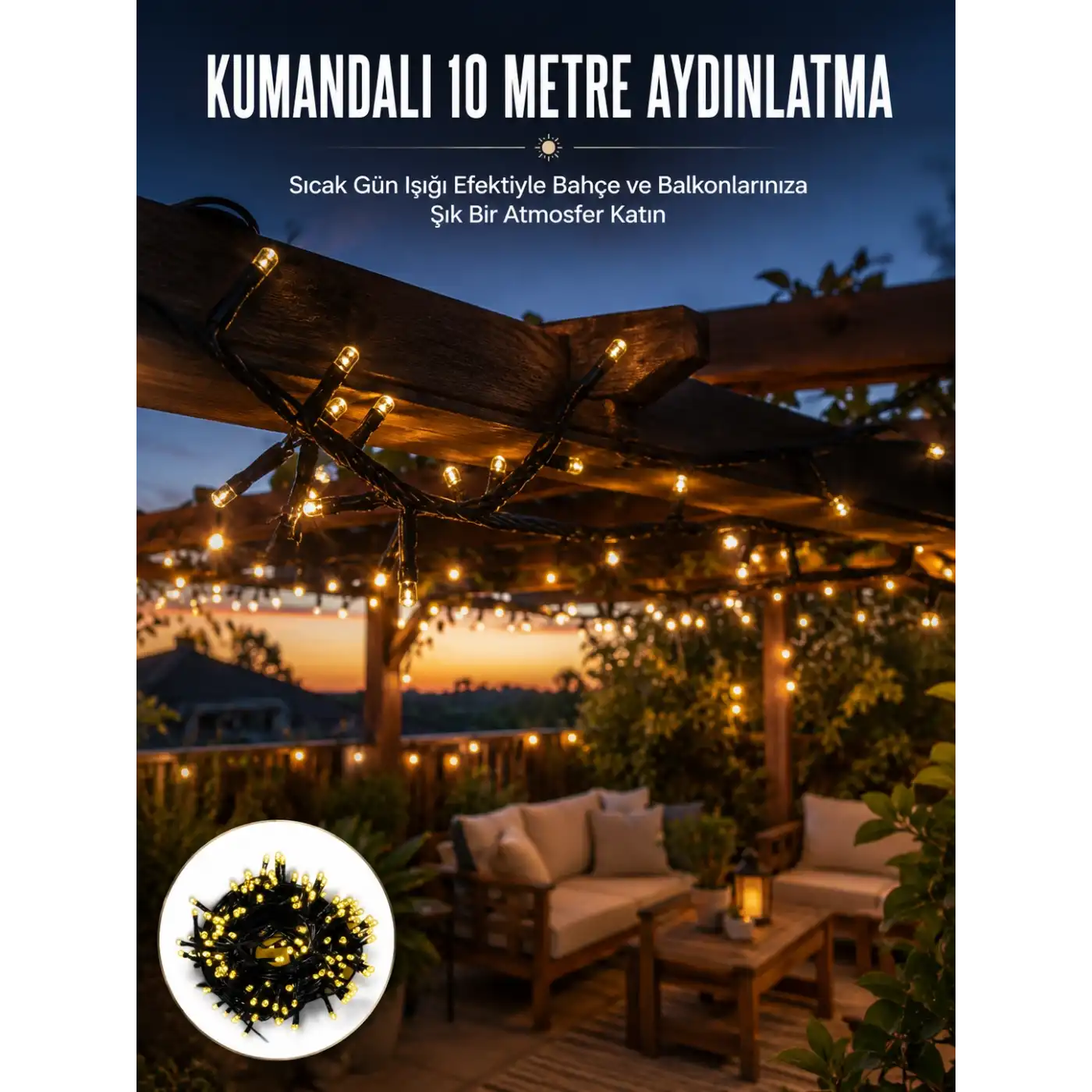 Gün Işığı 10 Metre Led Işık Şerit Led Süsleme Parti Malzemesi Yeni Nesil