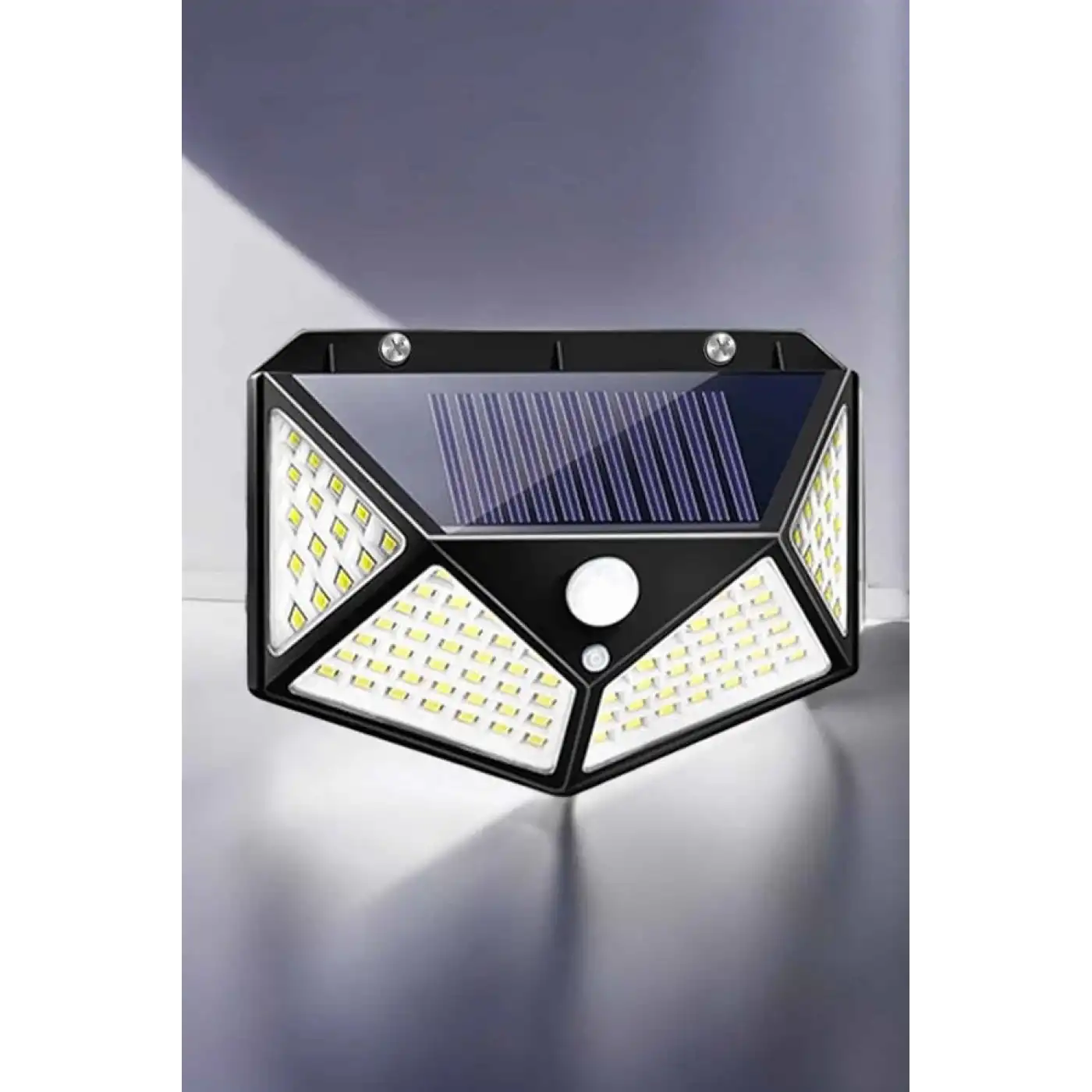 Güneş Enerjili Bahçe Aydınlatma Lambası Solar 100 Led Lamba