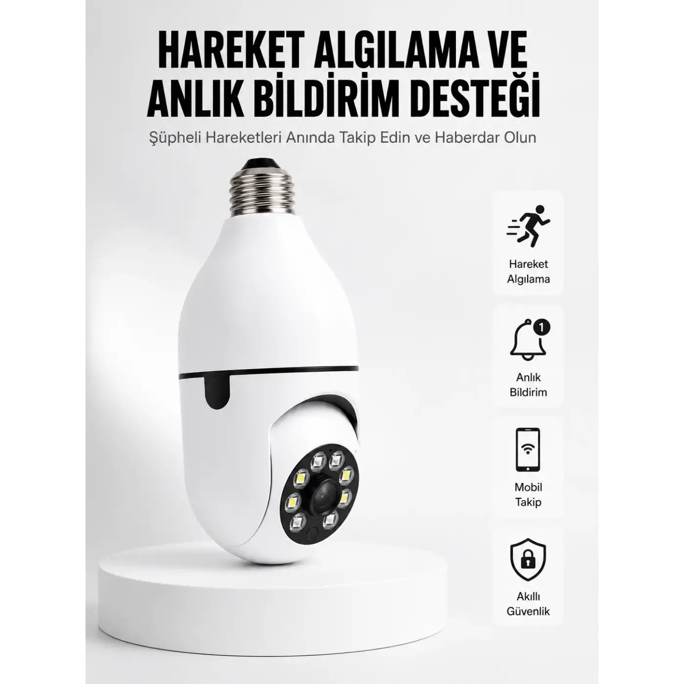 Hareket Algılamalı Kablosuz Akıllı Ev Güvenlik Kamerası Yeni Nesil
