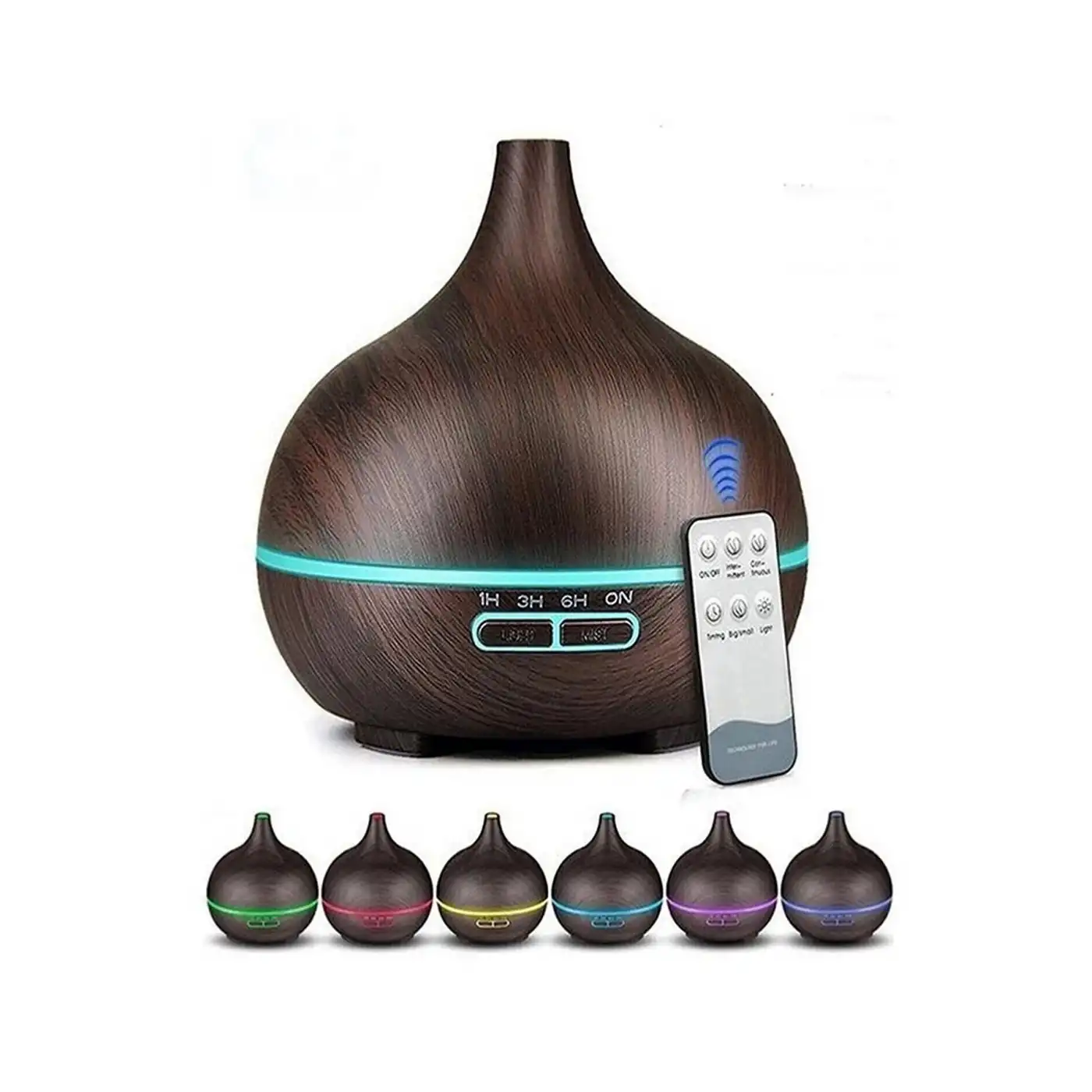 Hava Nemlendirici 7 Led Işıklı Aromatik Oda Kokusu 550 Ml Kahve Aroma Difüzörü Buhar Makinası