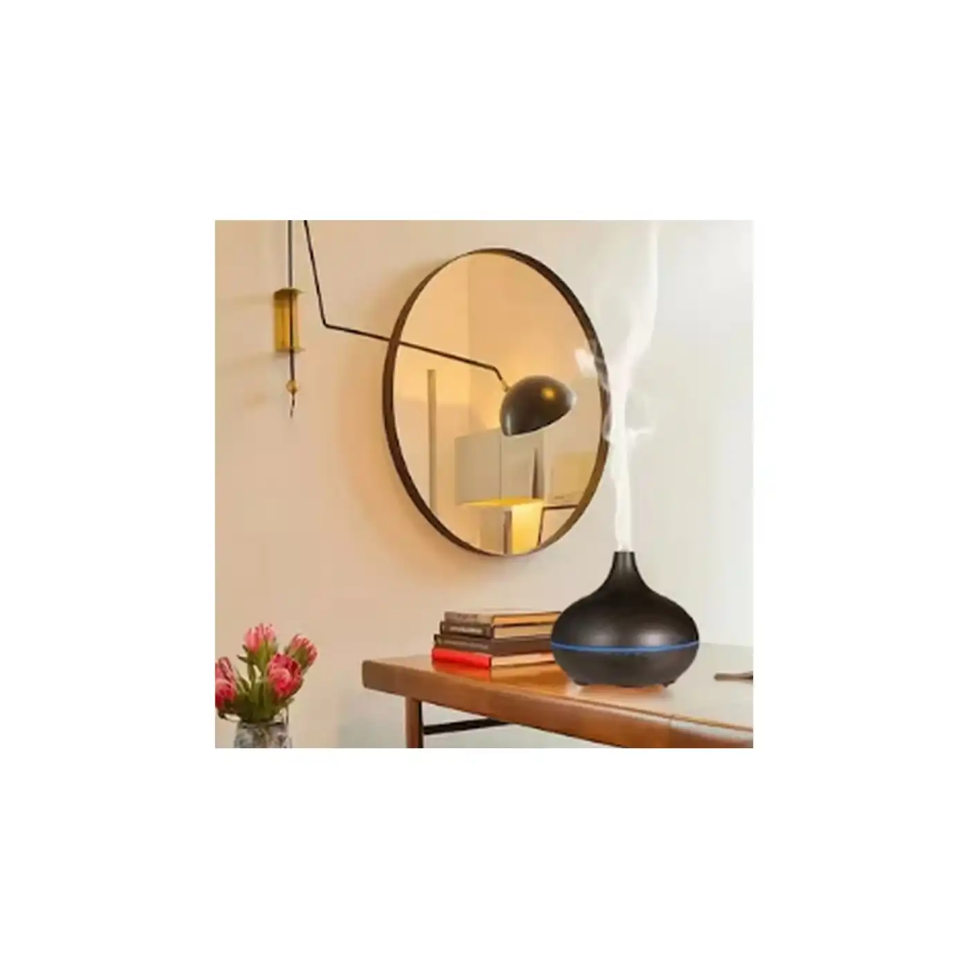 Hava Nemlendirici 7 Led Işıklı Aromatik Oda Kokusu 550 Ml Kahve Aroma Difüzörü Buhar Makinası