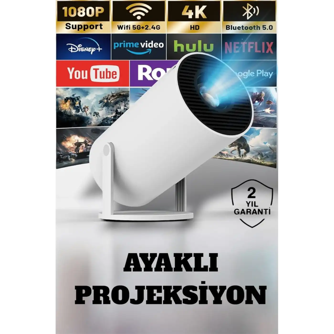 HDMI ve Full HD Teknolojili 160 ANSI Lümen Kablosuz Projeksiyon Yeni Nesil