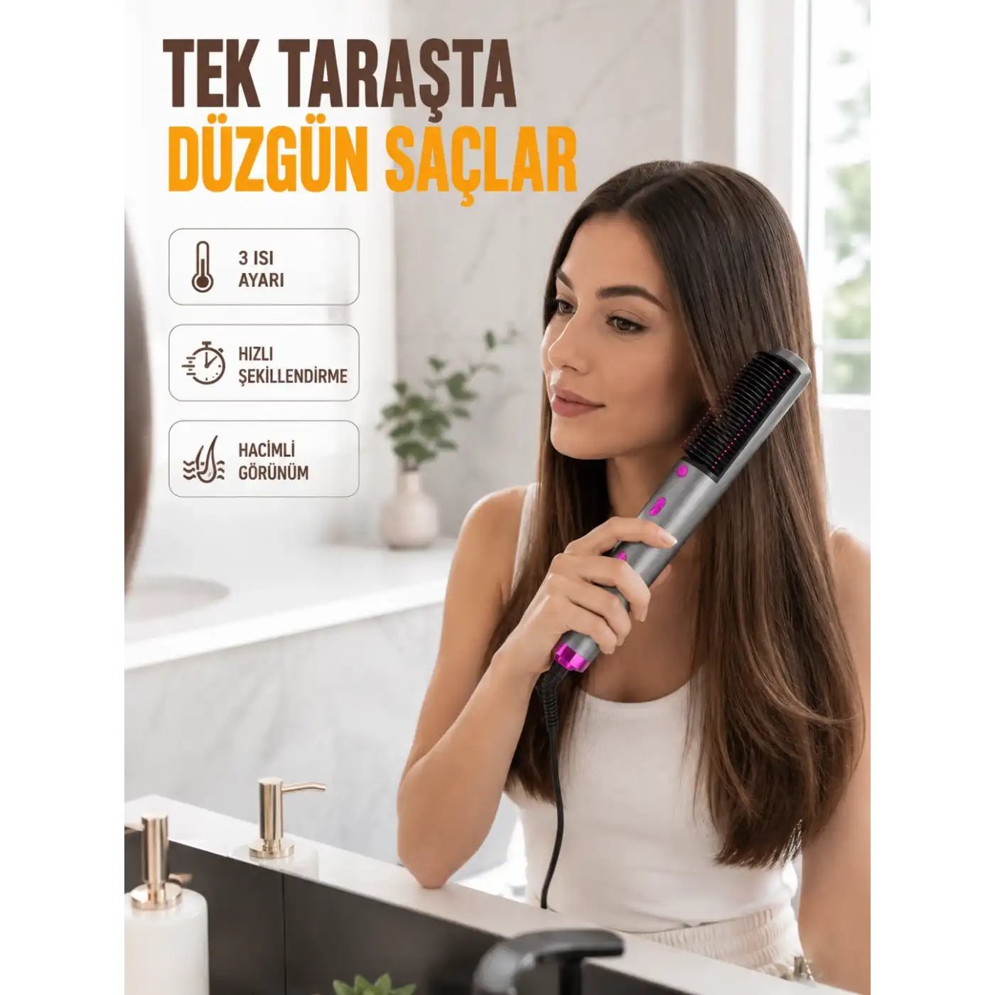 Hızlı Kurutma ve Şekillendirme İçin Saç Fırçası