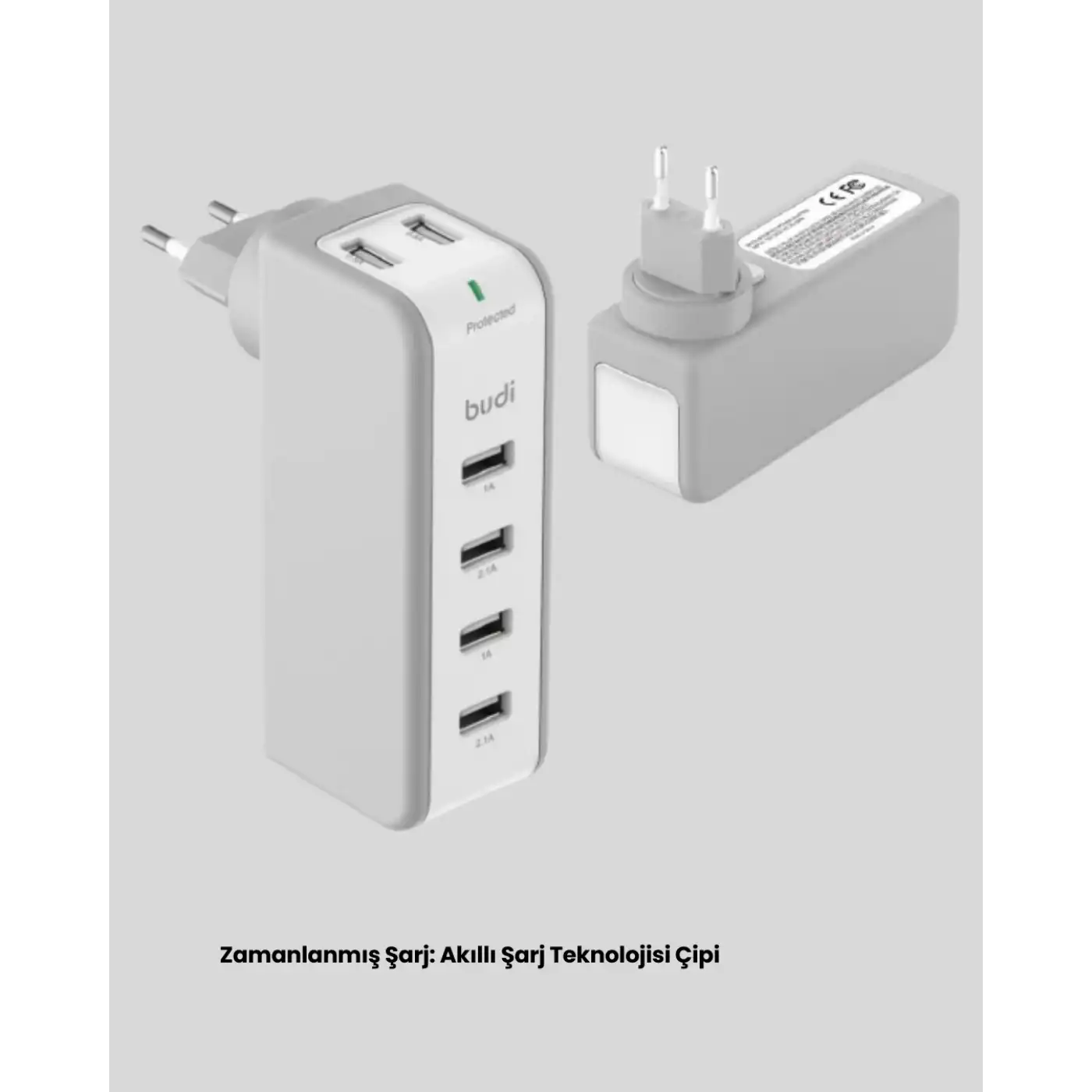 Hızlı Şarj Destekli Zaman Ayarlı USB Şarj Adaptörü