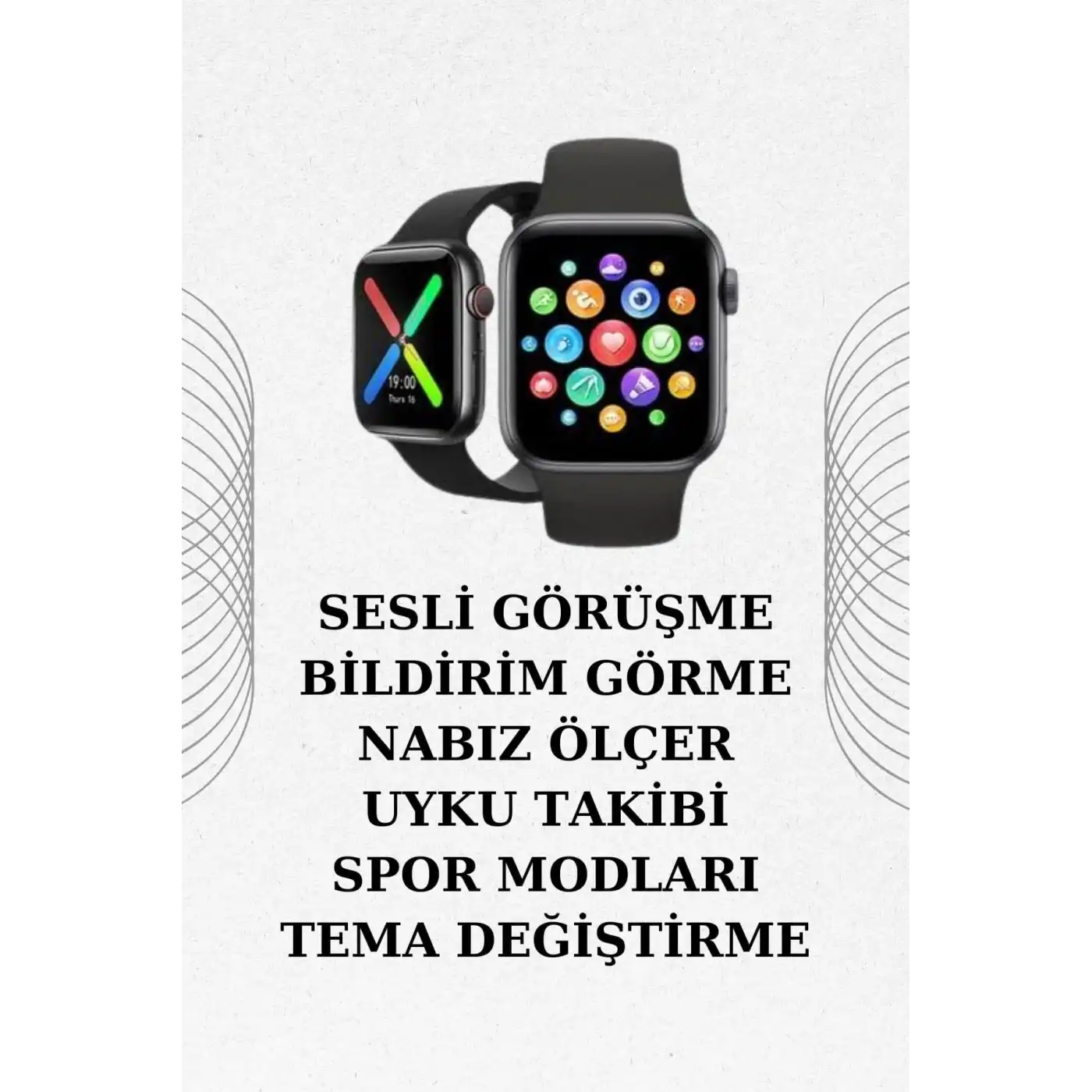 İkili Set Dev Kampanya Ucuz Kulaklık Ucuz Akıllı Saat Gürültü Önleyici Uzun Pil Ömrü