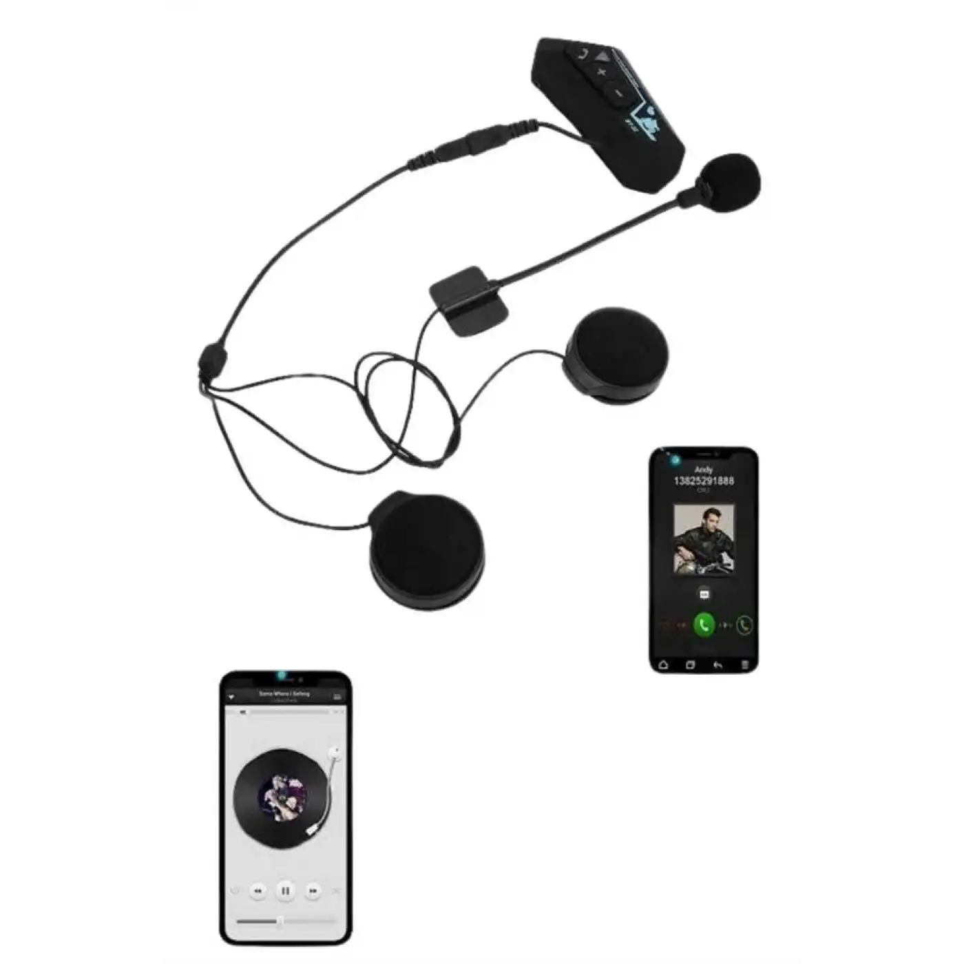Intercom Bluetooth Kask Kulaklık Motosiklet Kulaklık 5.0 Bluetooth