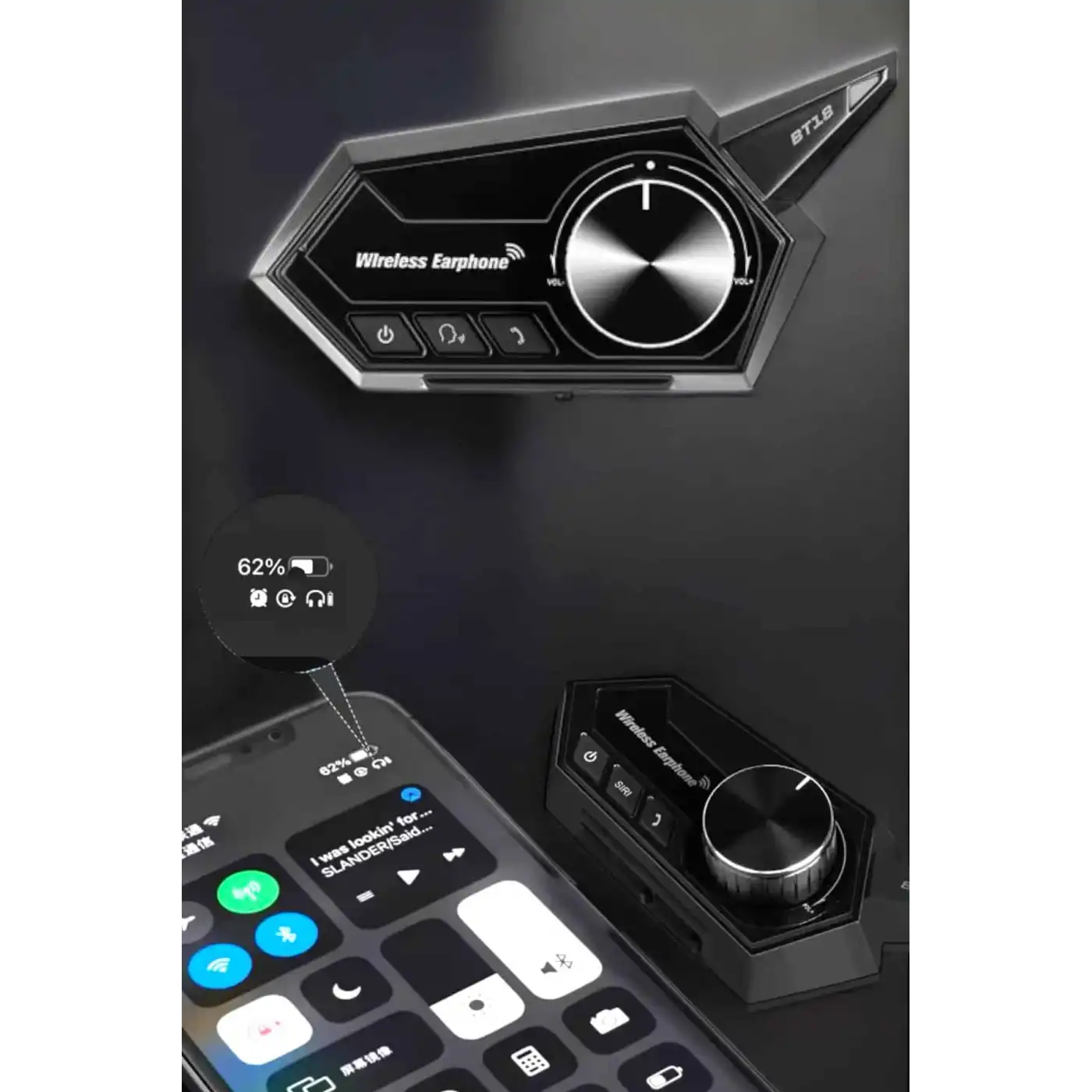 Intercom Kask Kulaklığı ANC Özelliği Yüksek Ses Kaliteli Bluetooth Kulaklık